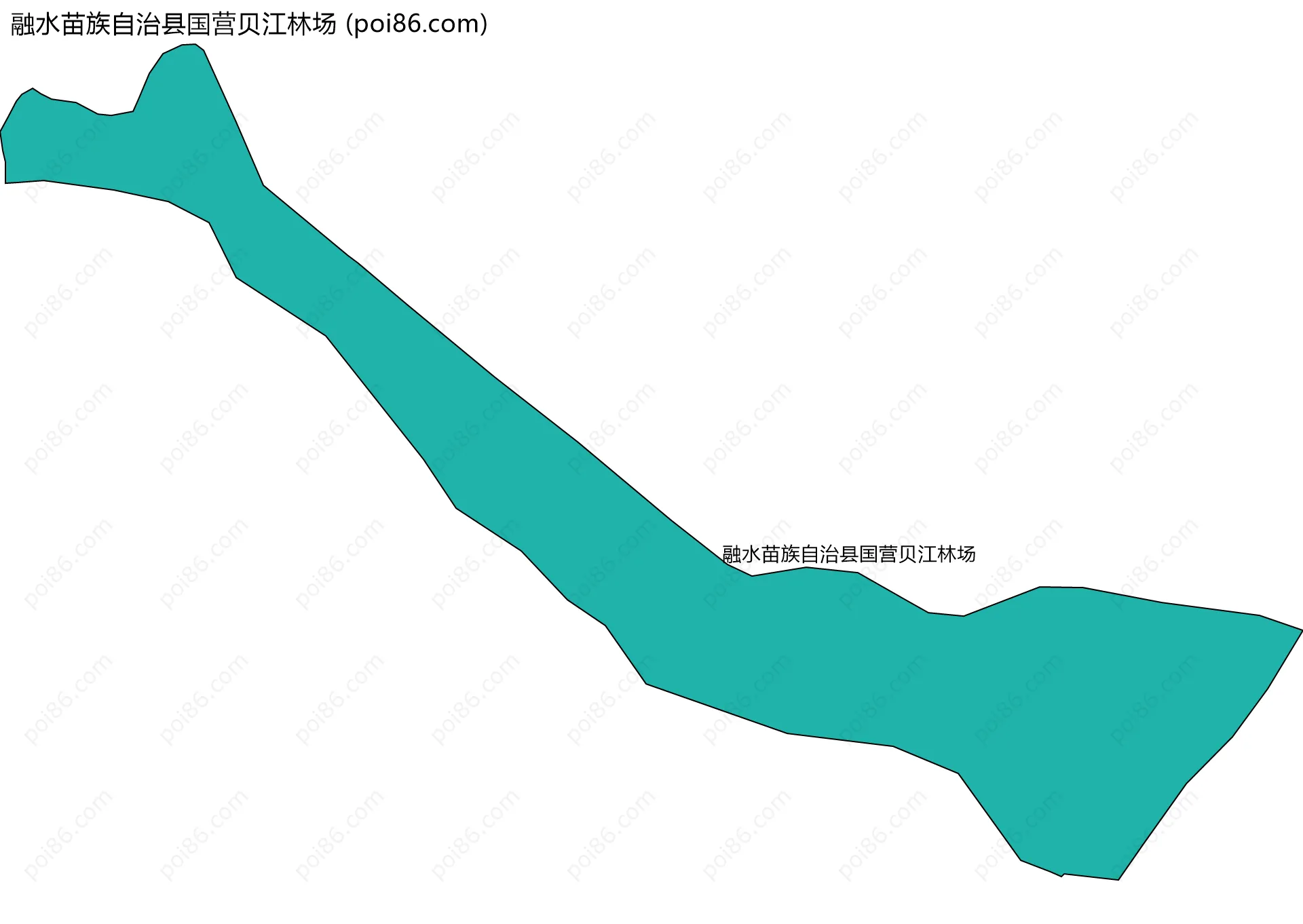 融水苗族自治县国营贝江林场边界地图