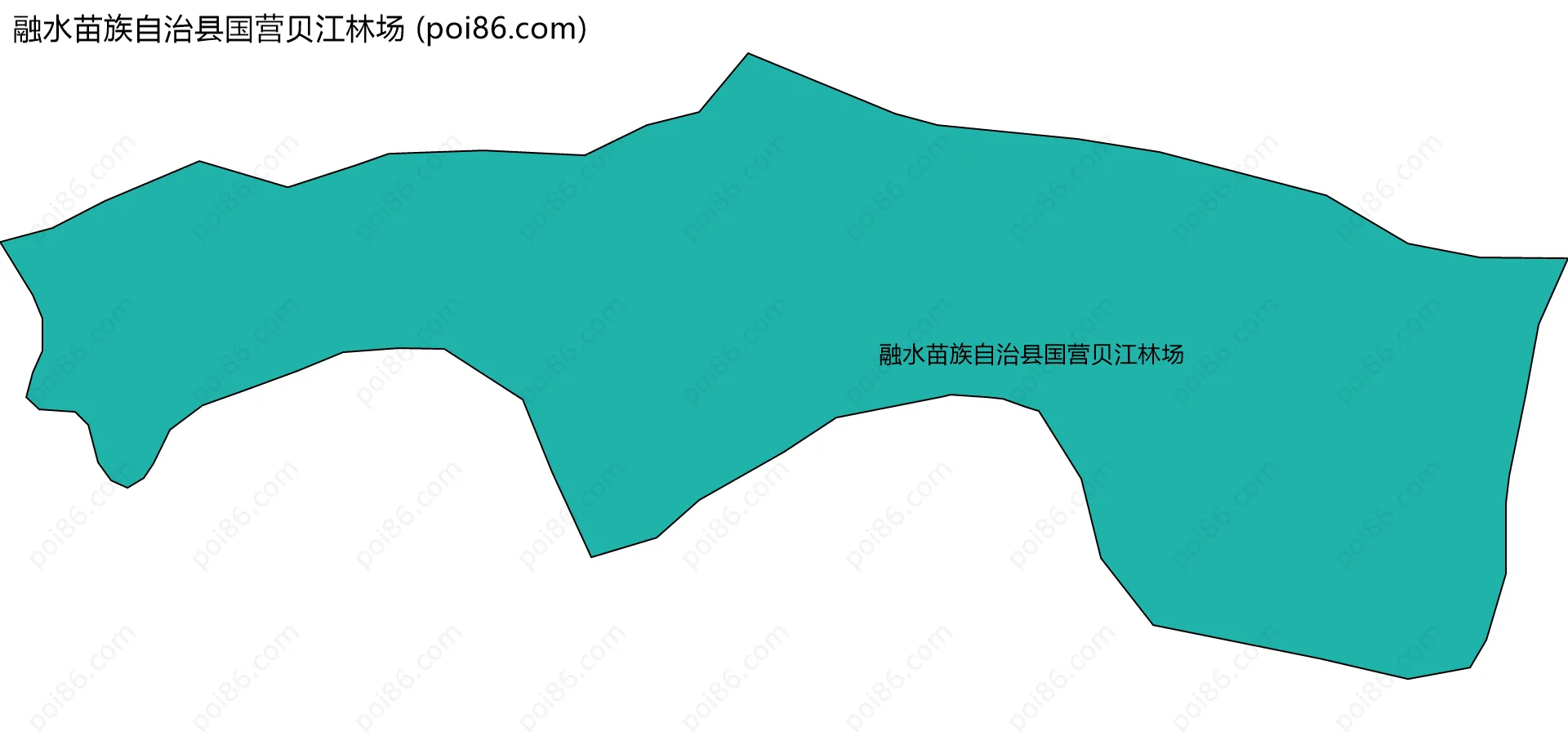 融水苗族自治县国营贝江林场边界地图