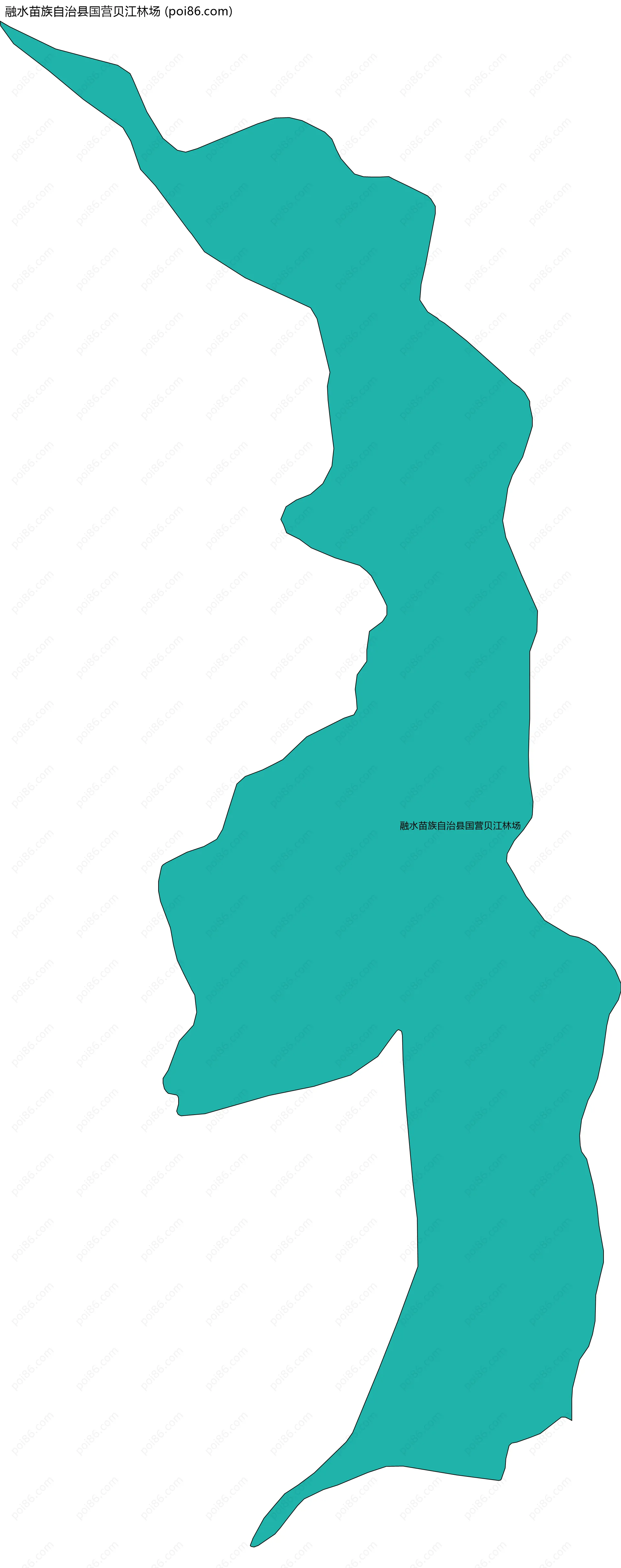 融水苗族自治县国营贝江林场边界地图