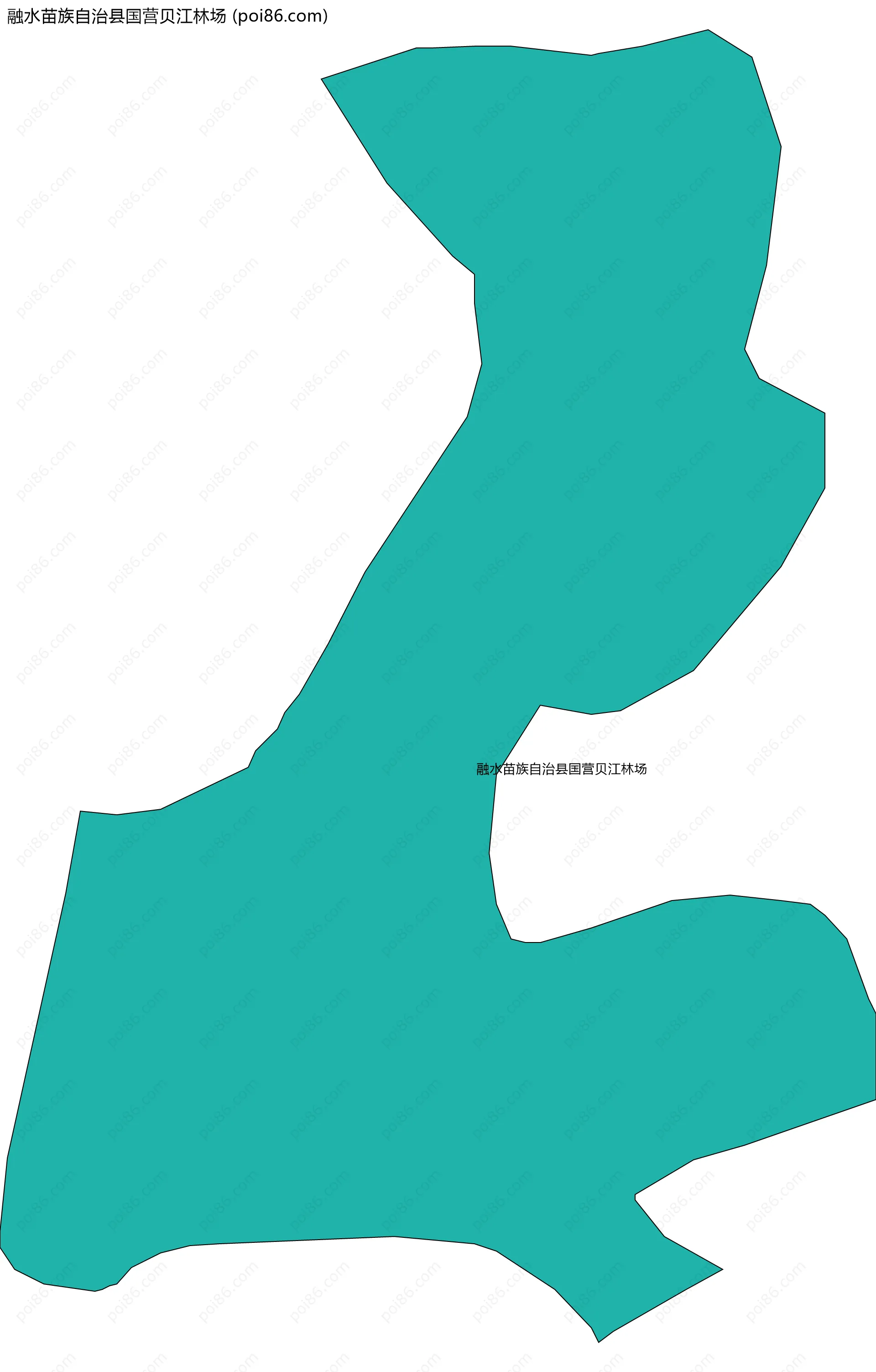 融水苗族自治县国营贝江林场边界地图