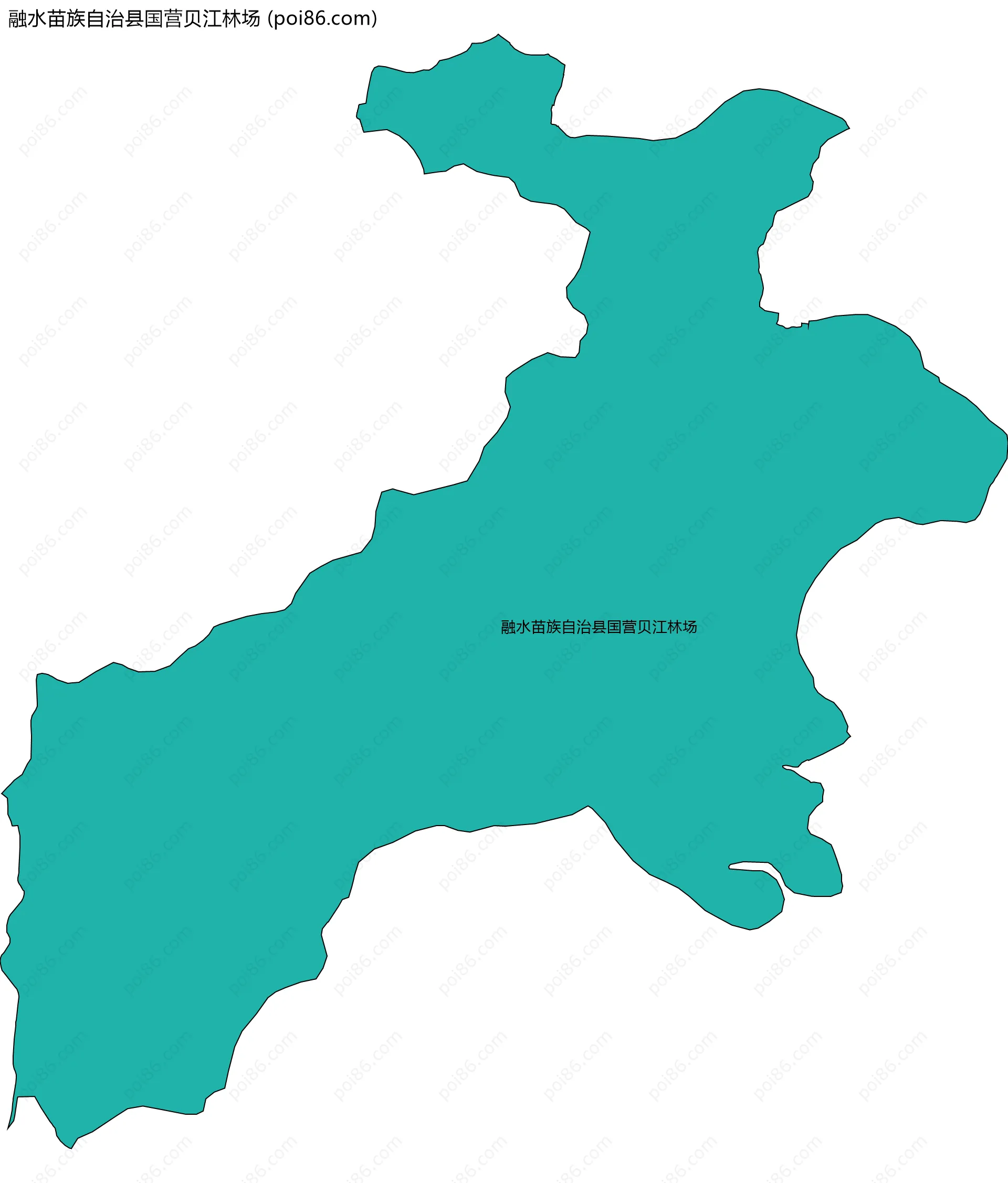 融水苗族自治县国营贝江林场边界地图