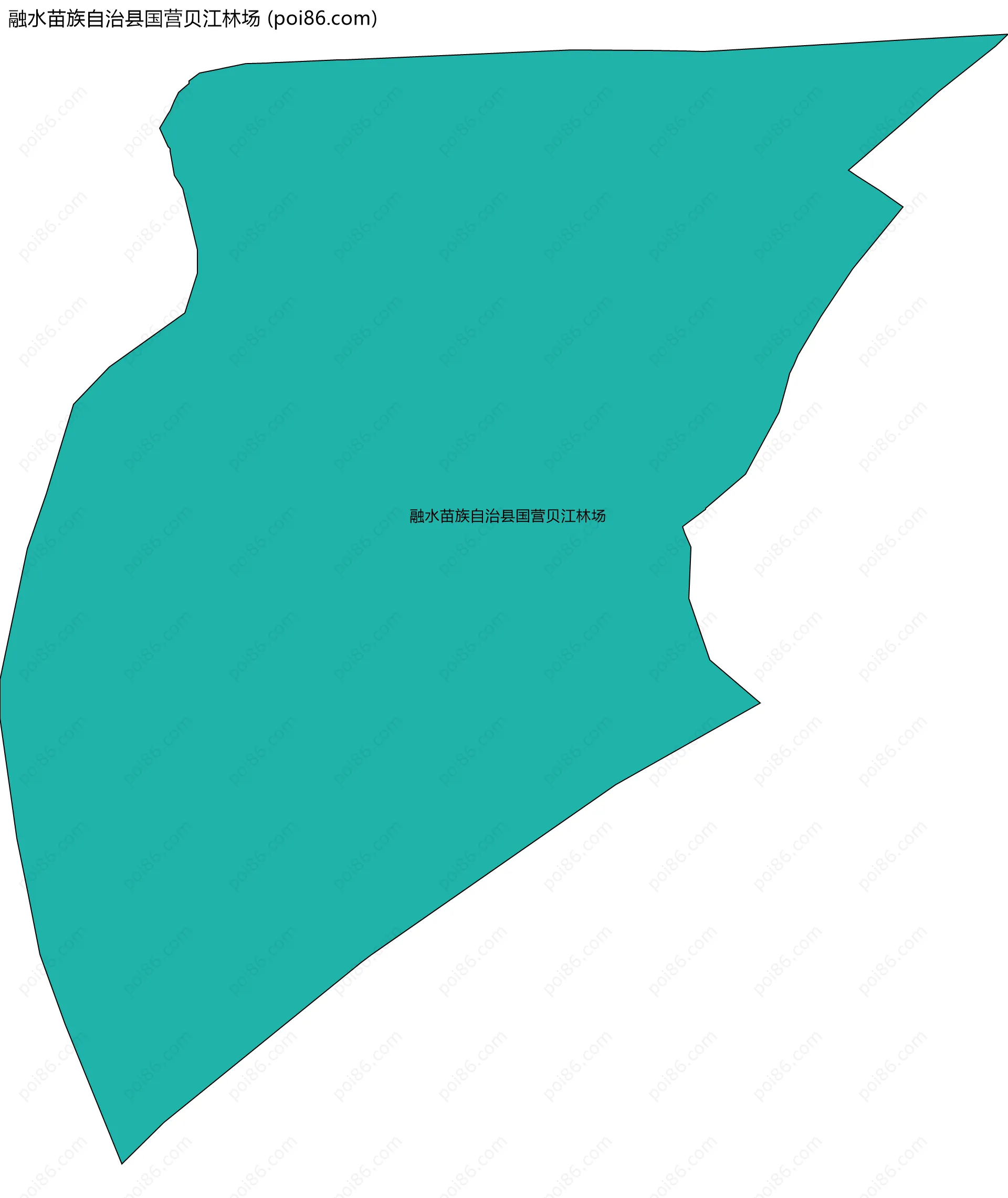 融水苗族自治县国营贝江林场边界地图