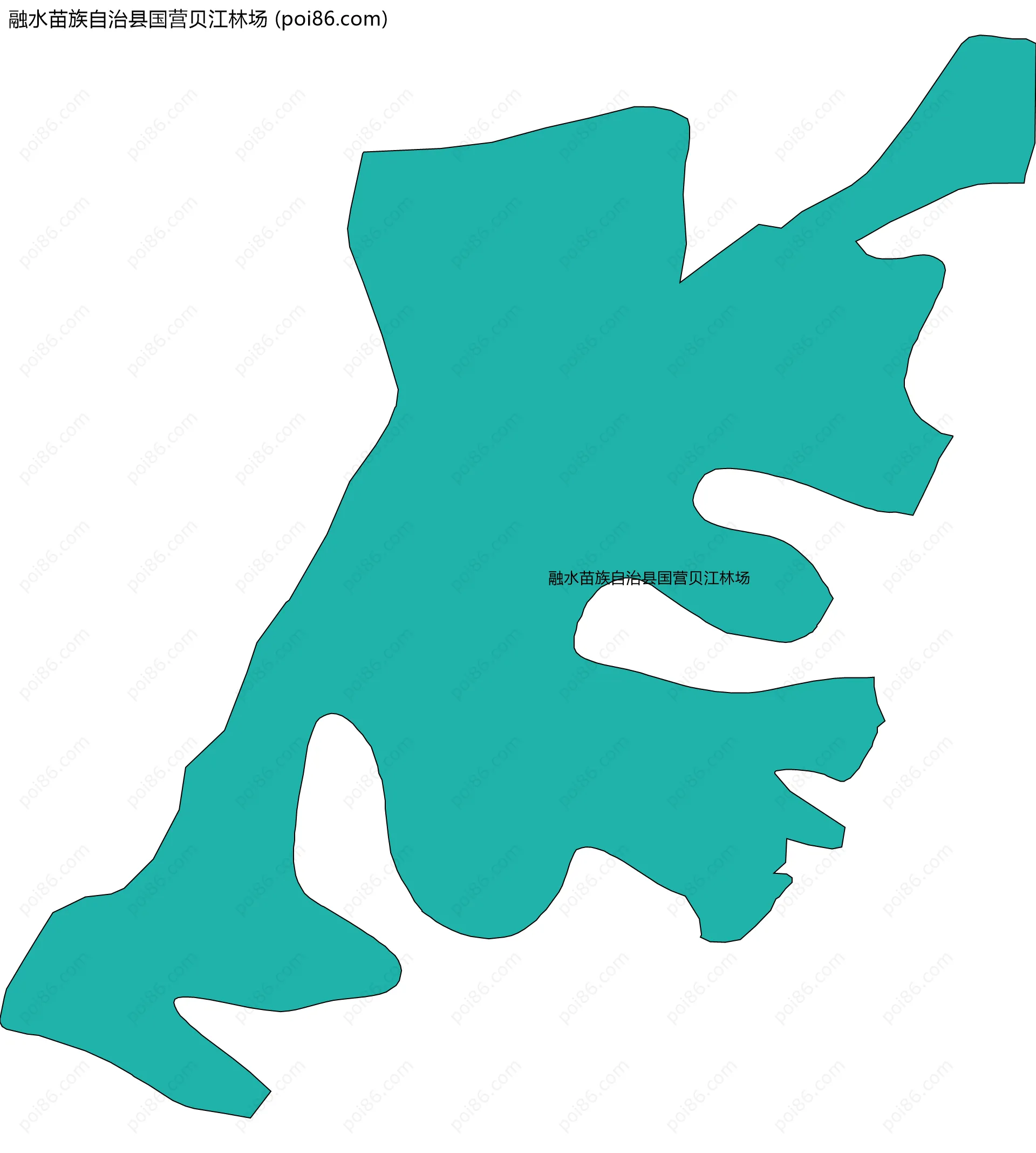 融水苗族自治县国营贝江林场边界地图