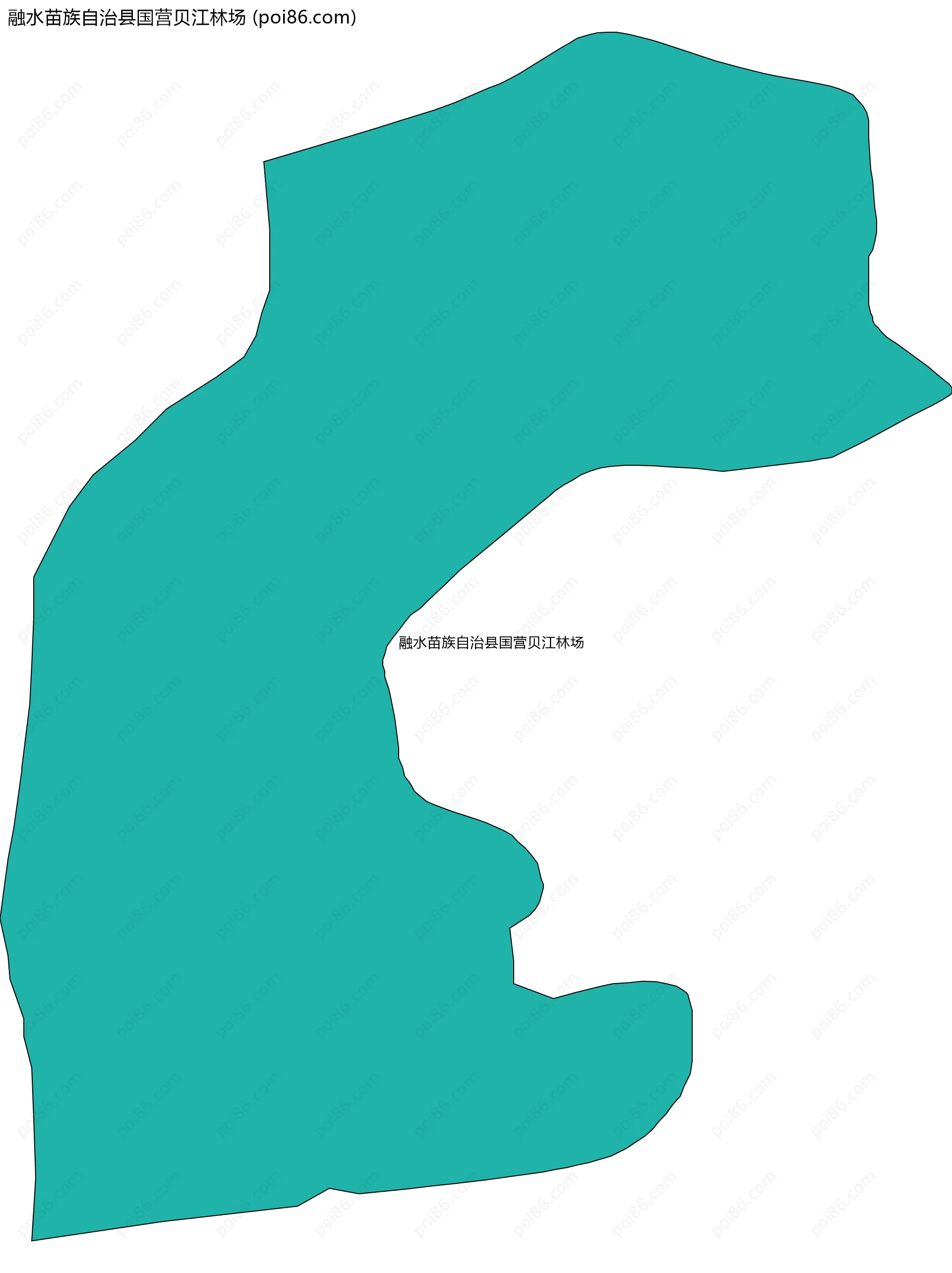 融水苗族自治县国营贝江林场边界地图