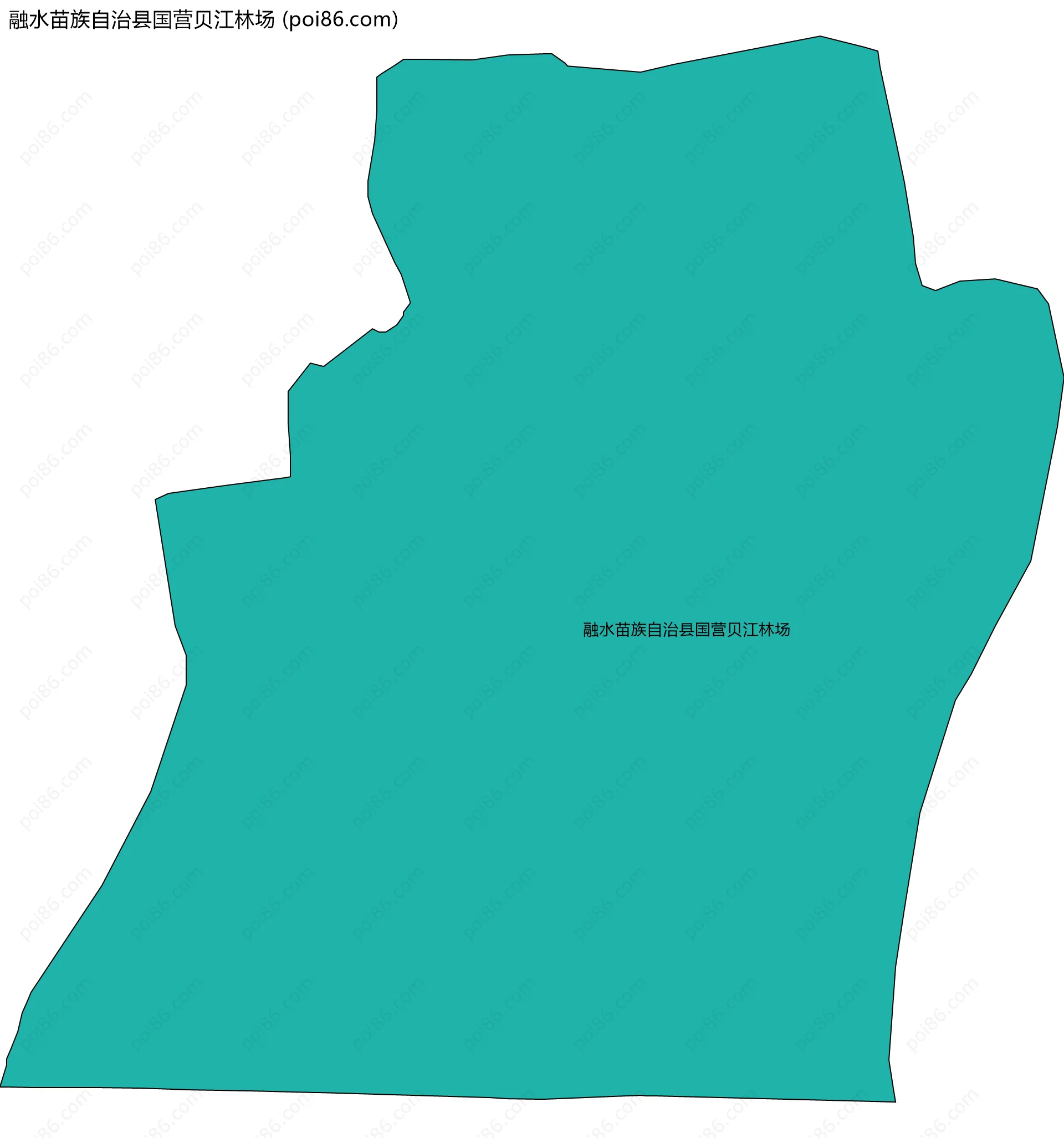 融水苗族自治县国营贝江林场边界地图
