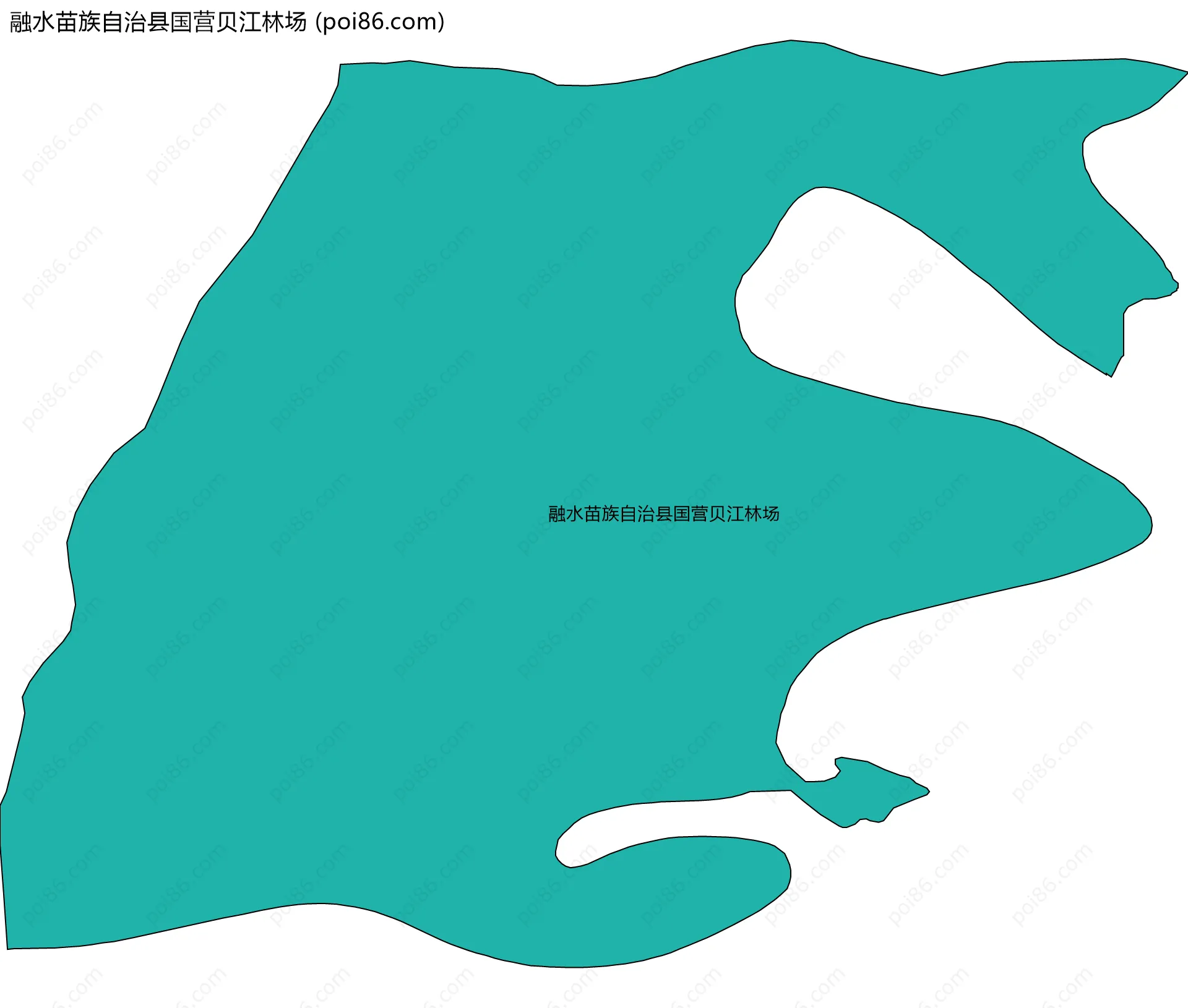 融水苗族自治县国营贝江林场边界地图