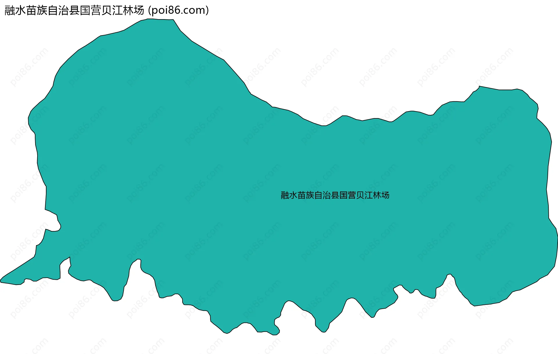 融水苗族自治县国营贝江林场边界地图