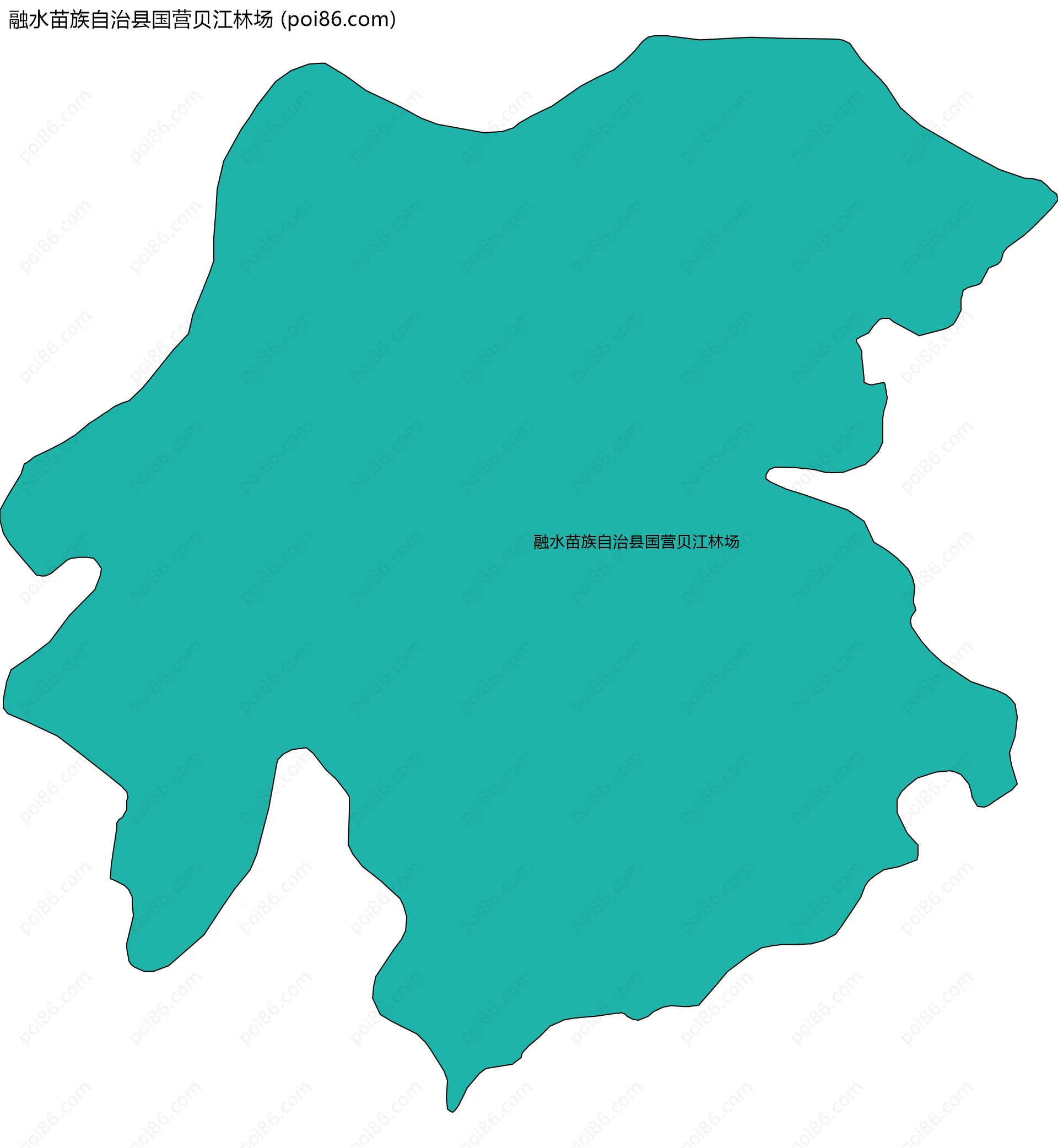 融水苗族自治县国营贝江林场边界地图