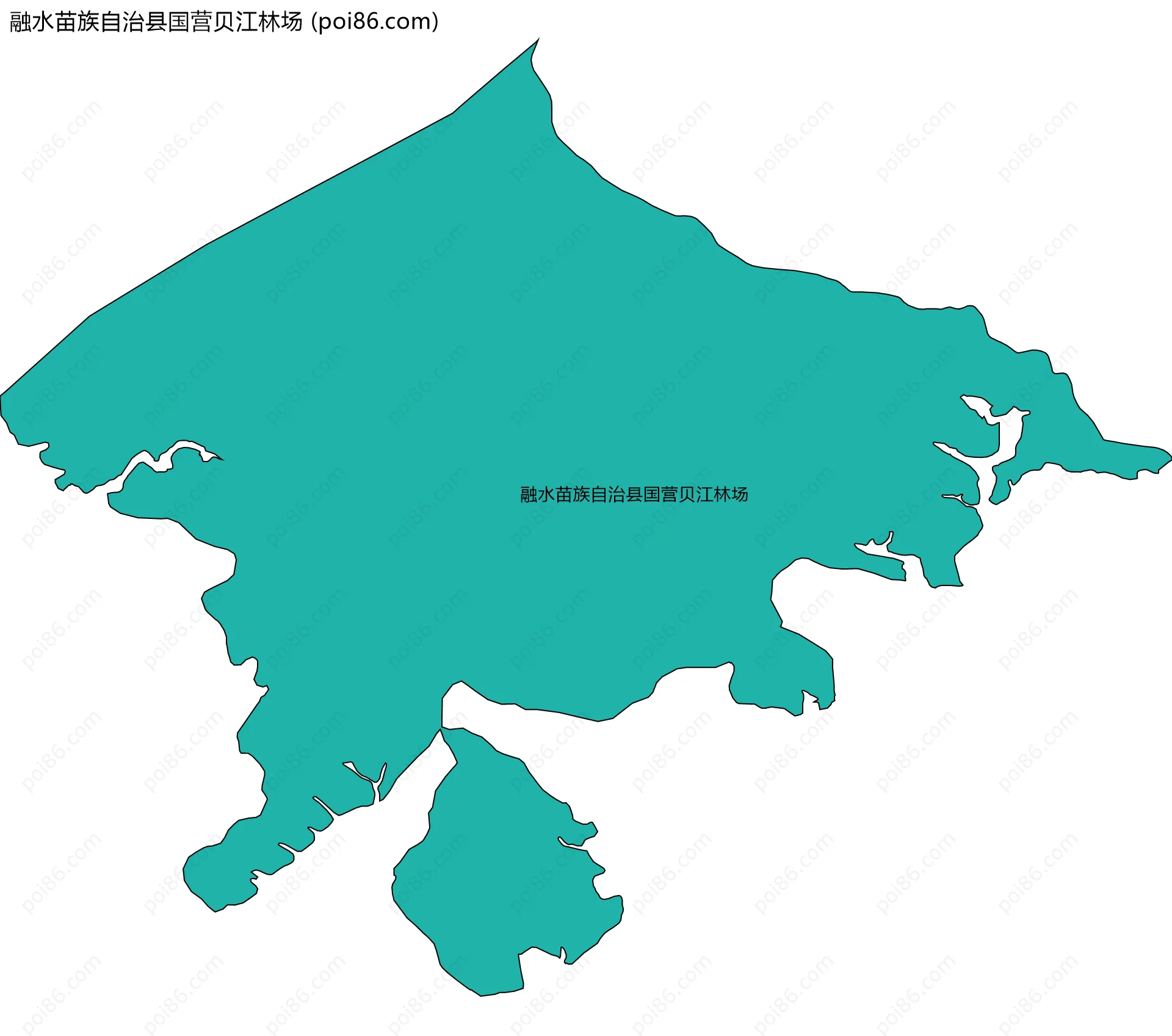 融水苗族自治县国营贝江林场边界地图