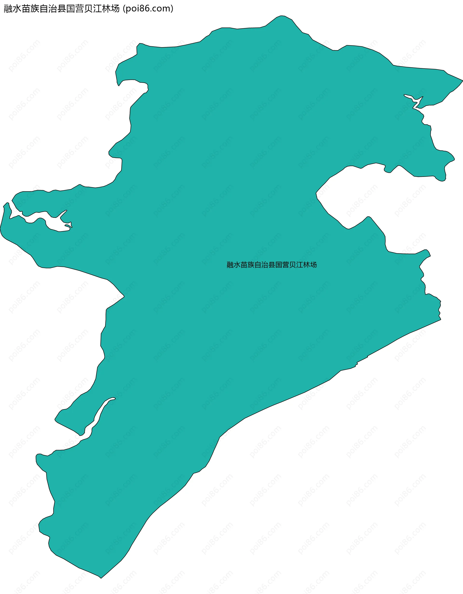 融水苗族自治县国营贝江林场边界地图