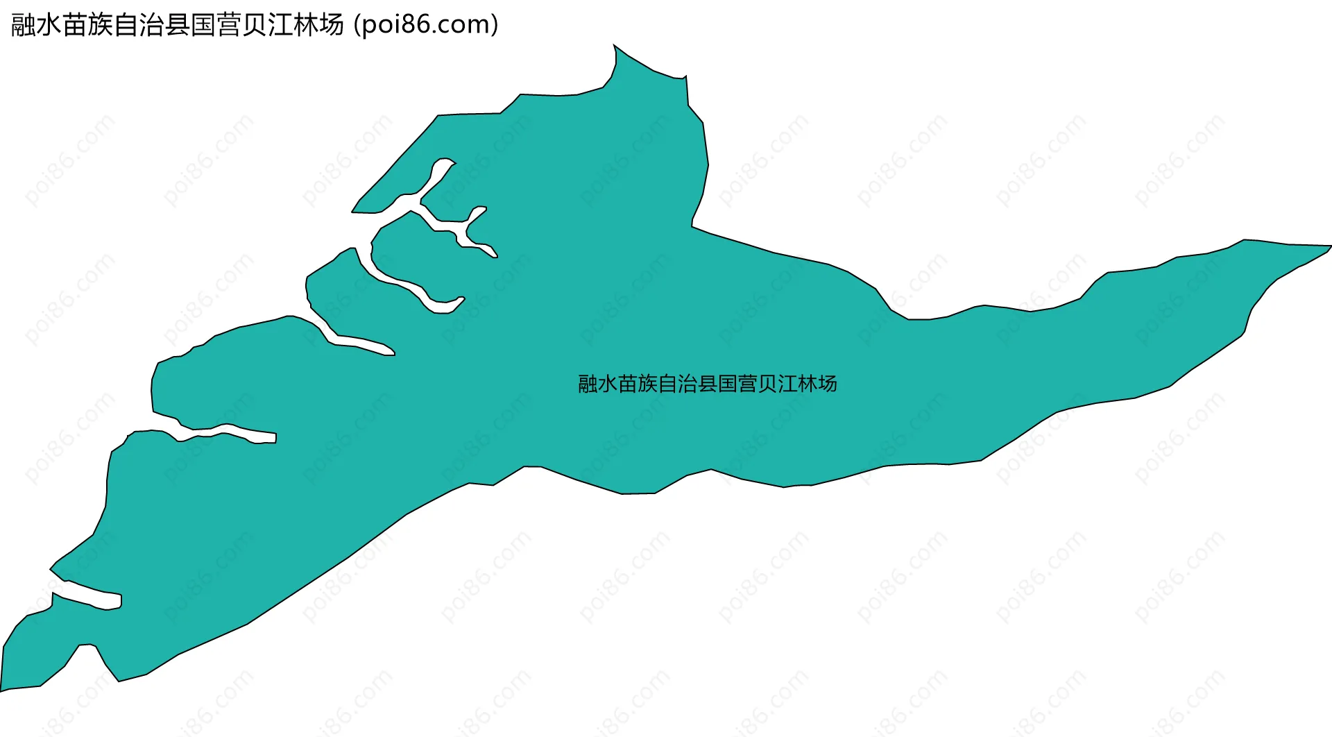 融水苗族自治县国营贝江林场边界地图