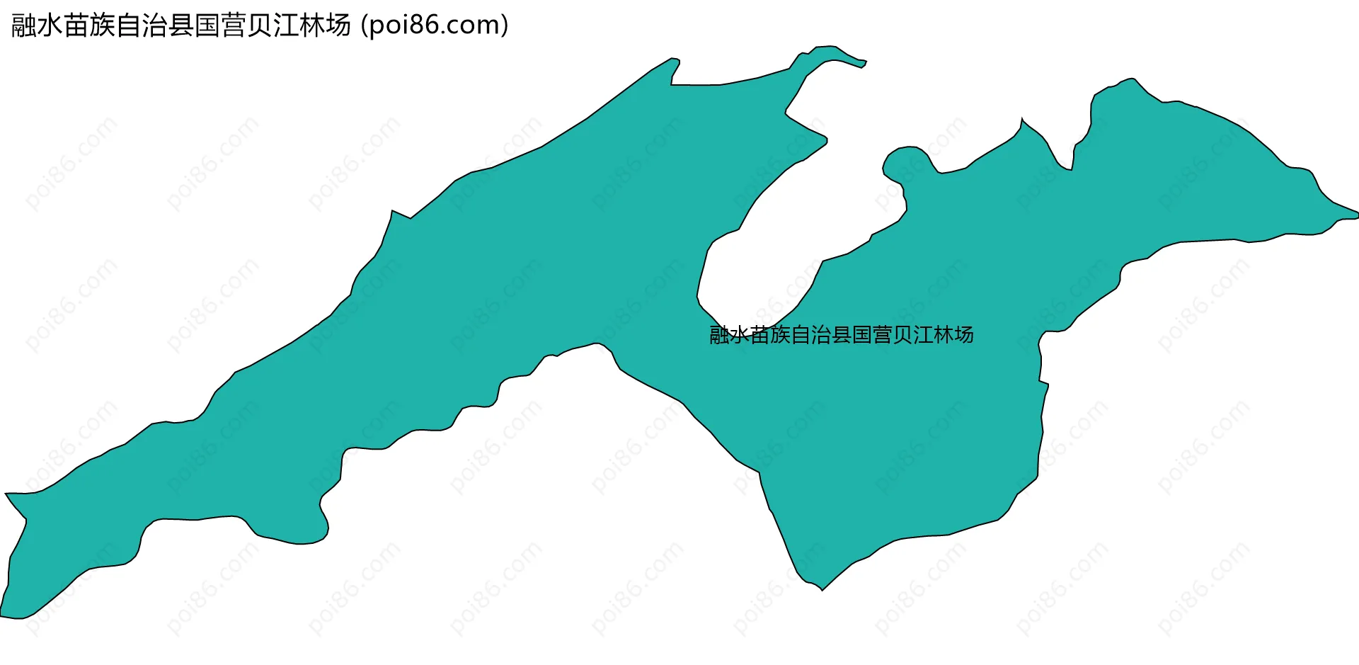融水苗族自治县国营贝江林场边界地图