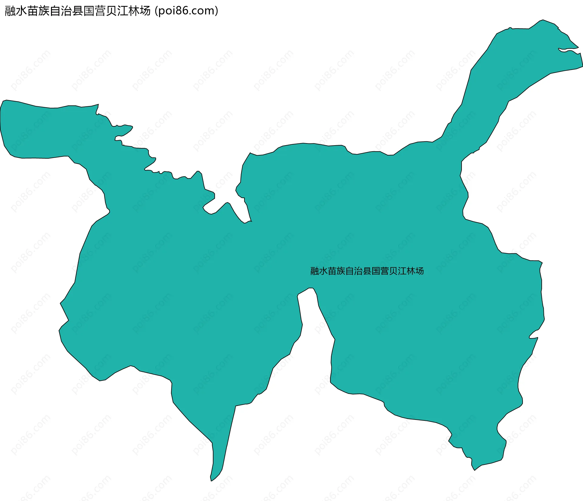 融水苗族自治县国营贝江林场边界地图