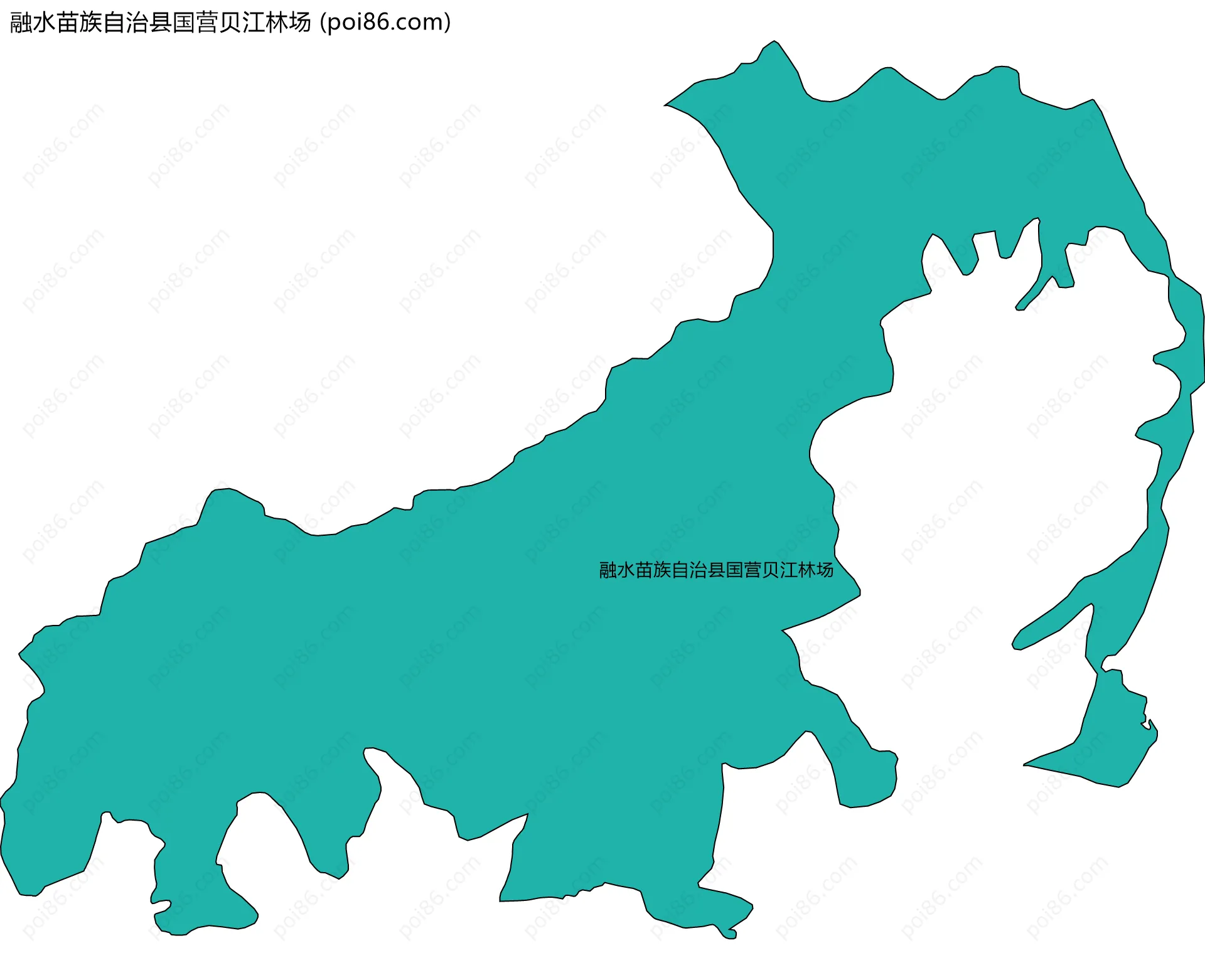 融水苗族自治县国营贝江林场边界地图