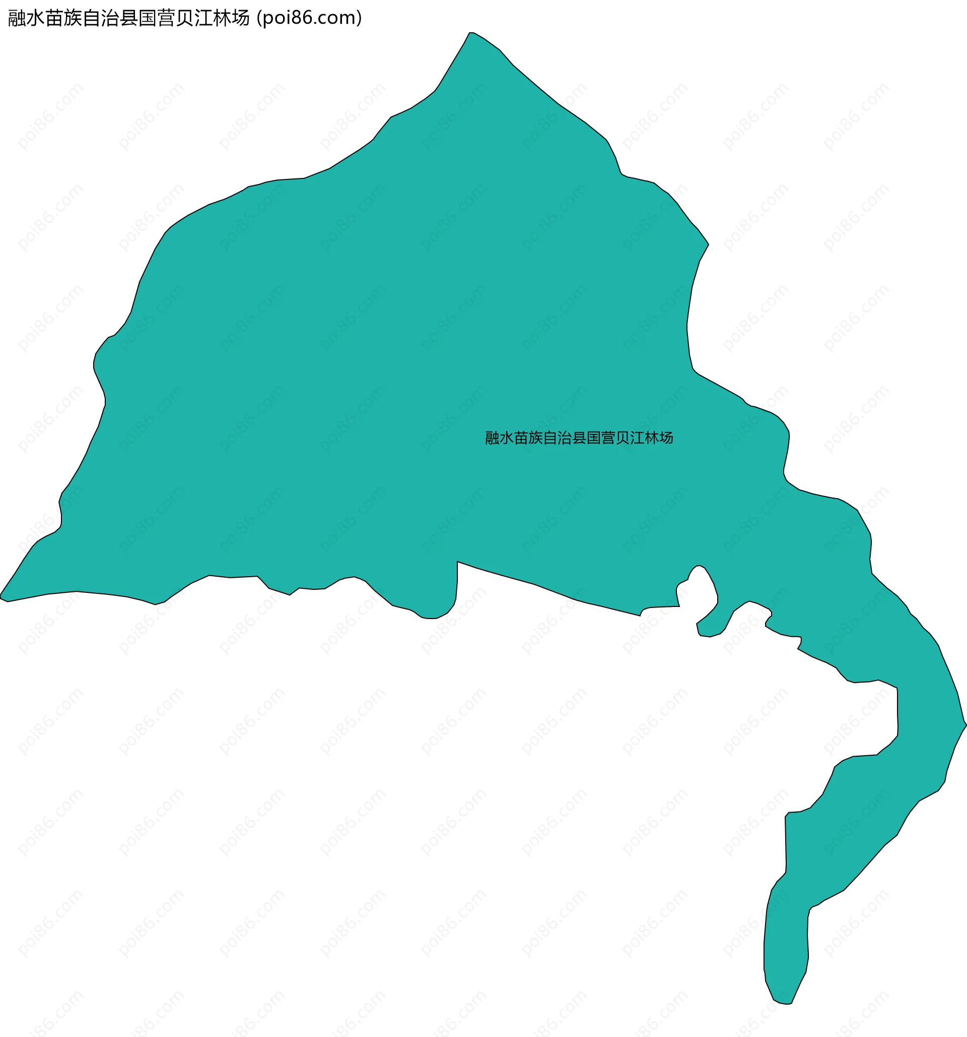 融水苗族自治县国营贝江林场边界地图
