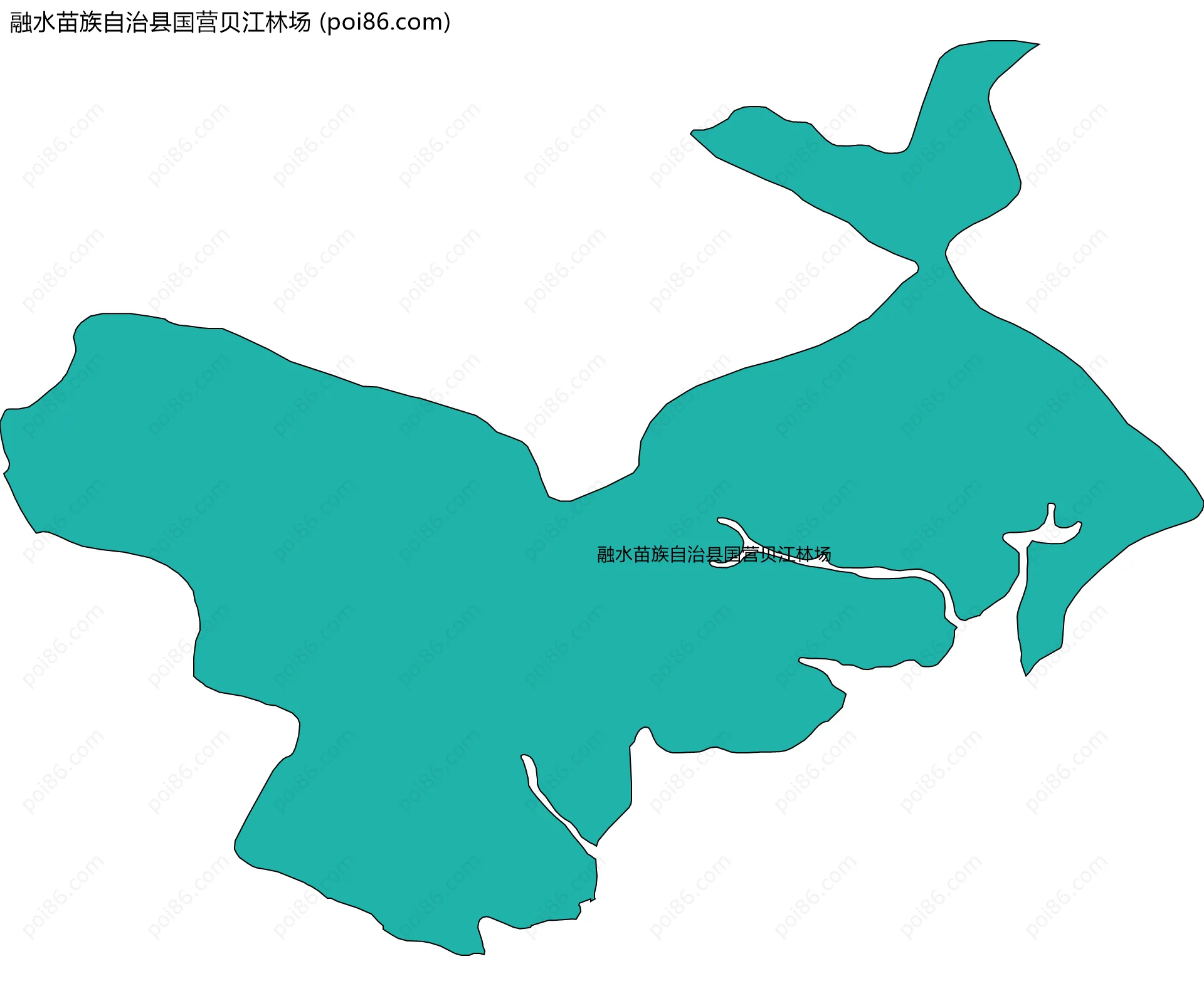 融水苗族自治县国营贝江林场边界地图