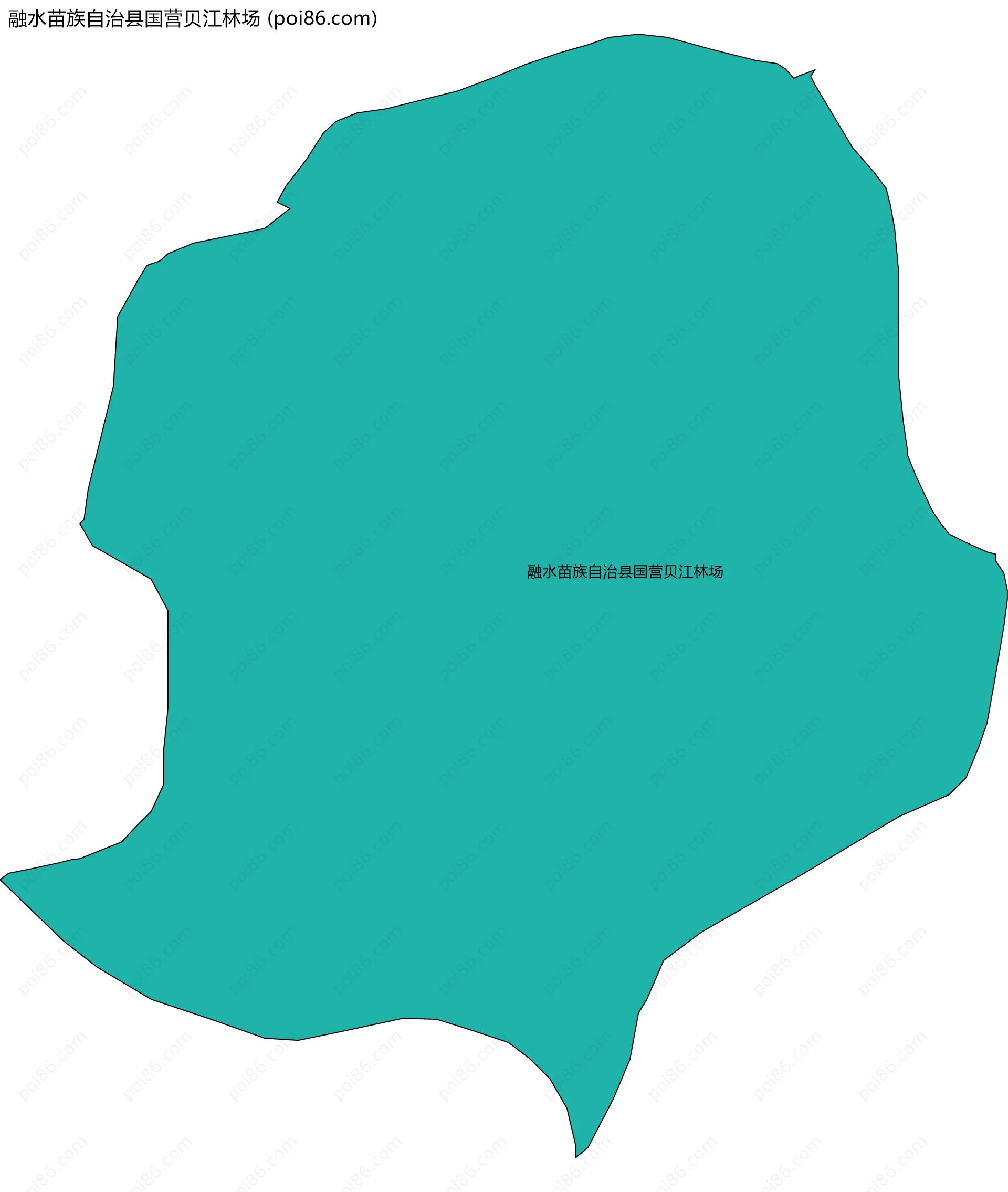 融水苗族自治县国营贝江林场边界地图