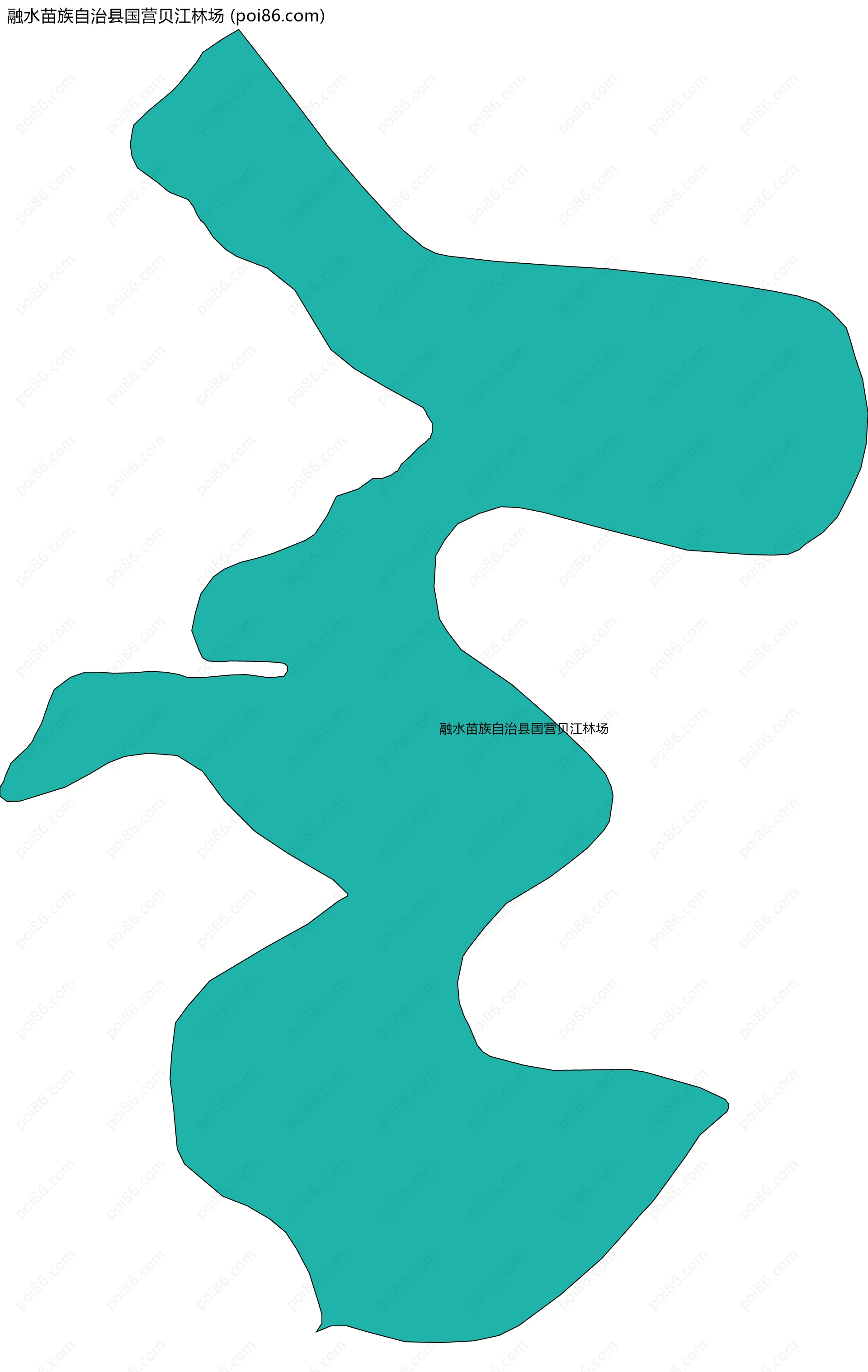 融水苗族自治县国营贝江林场边界地图