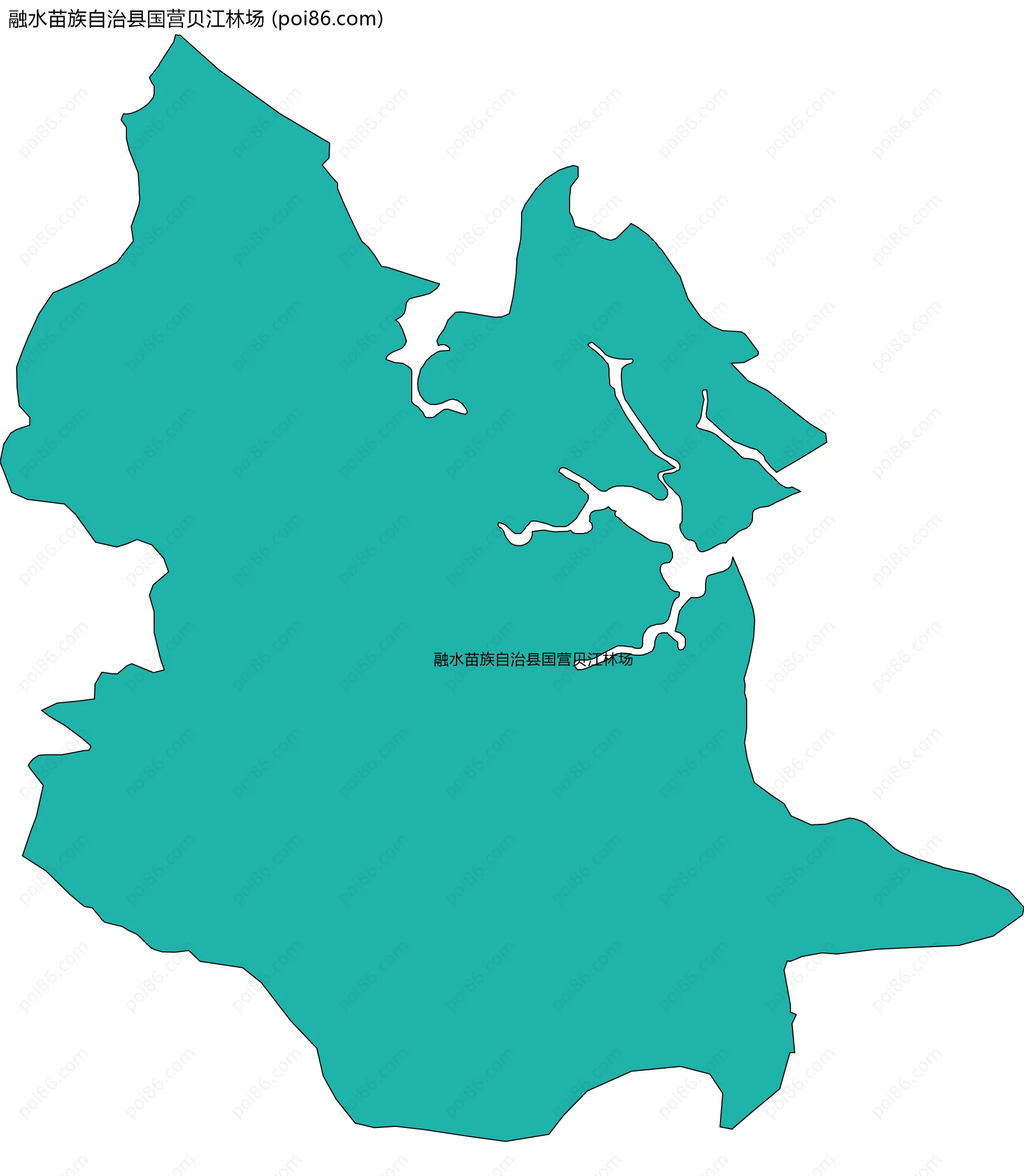 融水苗族自治县国营贝江林场边界地图