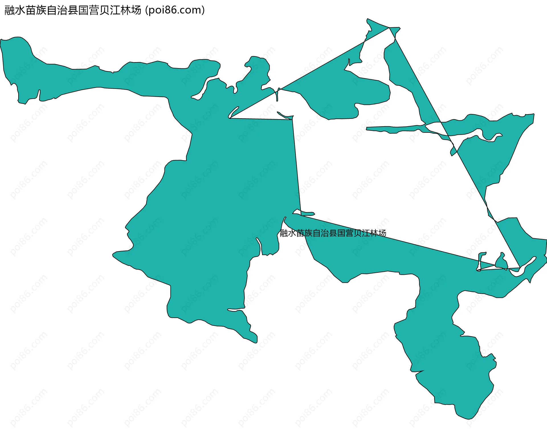 融水苗族自治县国营贝江林场边界地图