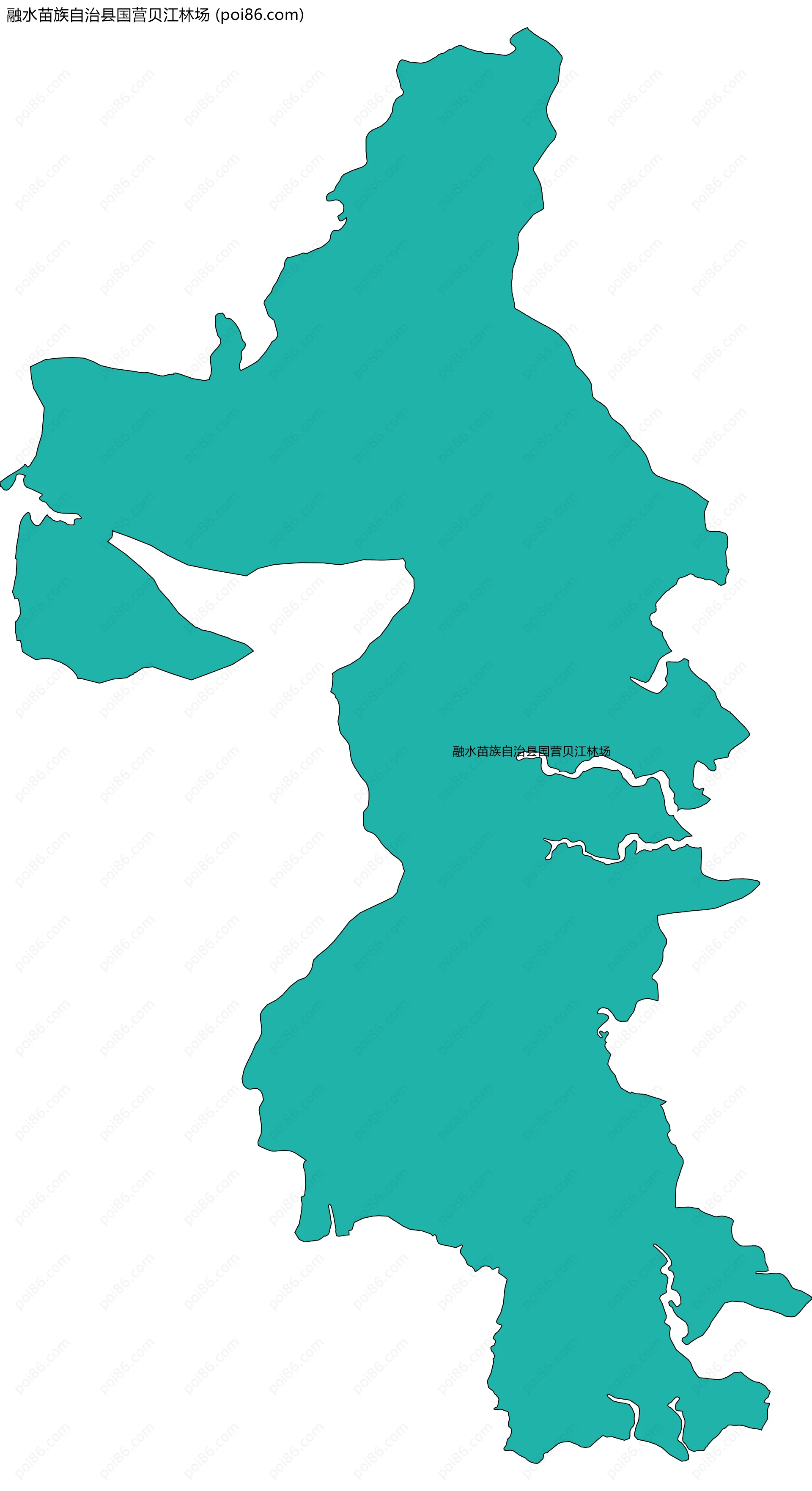 融水苗族自治县国营贝江林场边界地图
