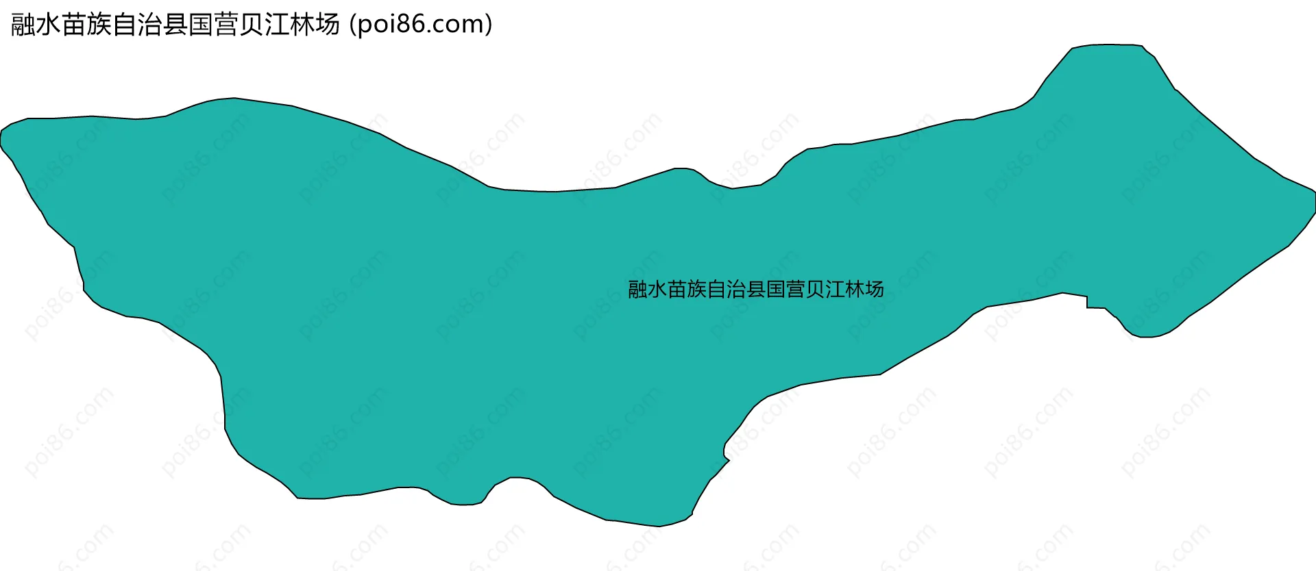 融水苗族自治县国营贝江林场边界地图