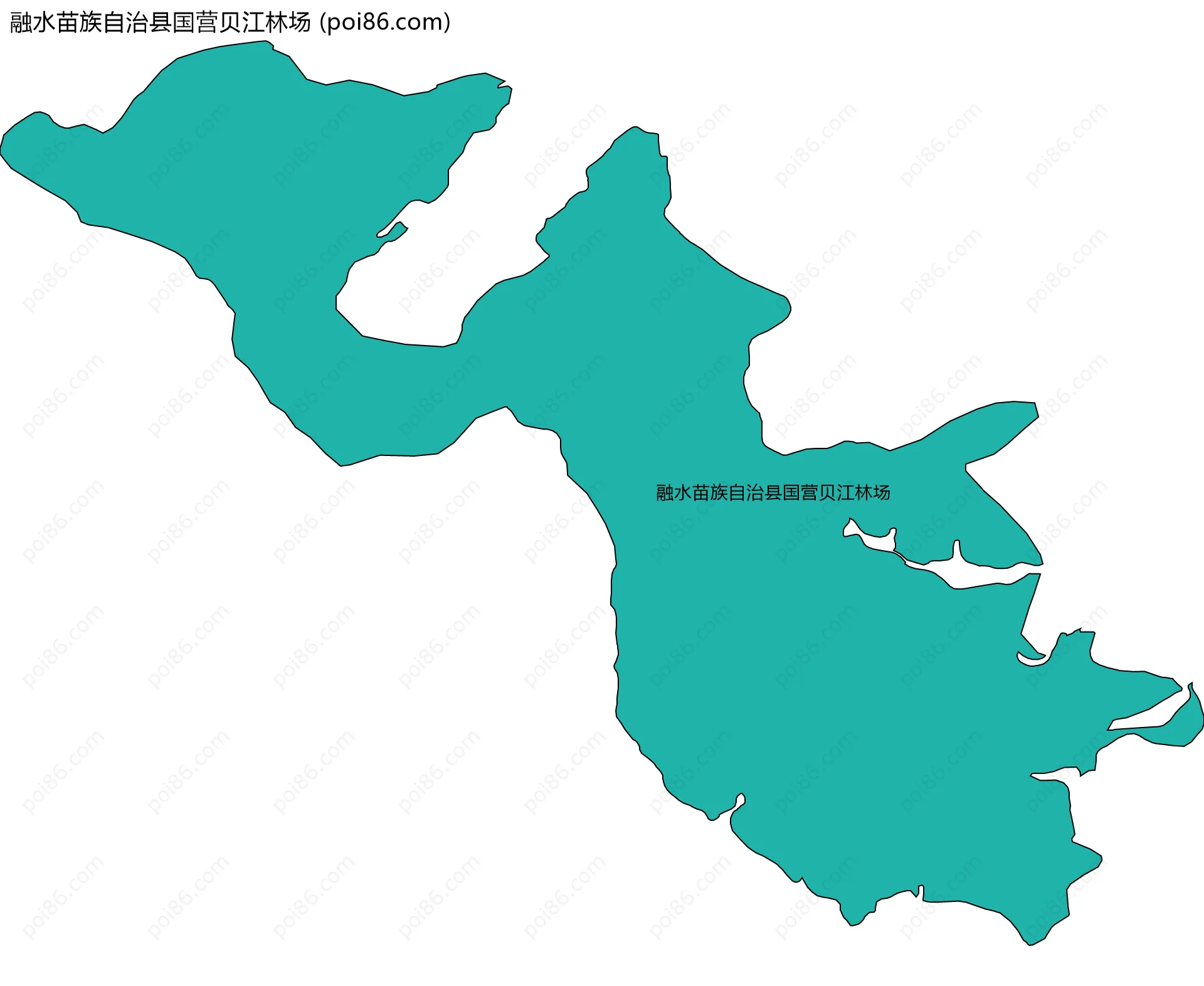 融水苗族自治县国营贝江林场边界地图