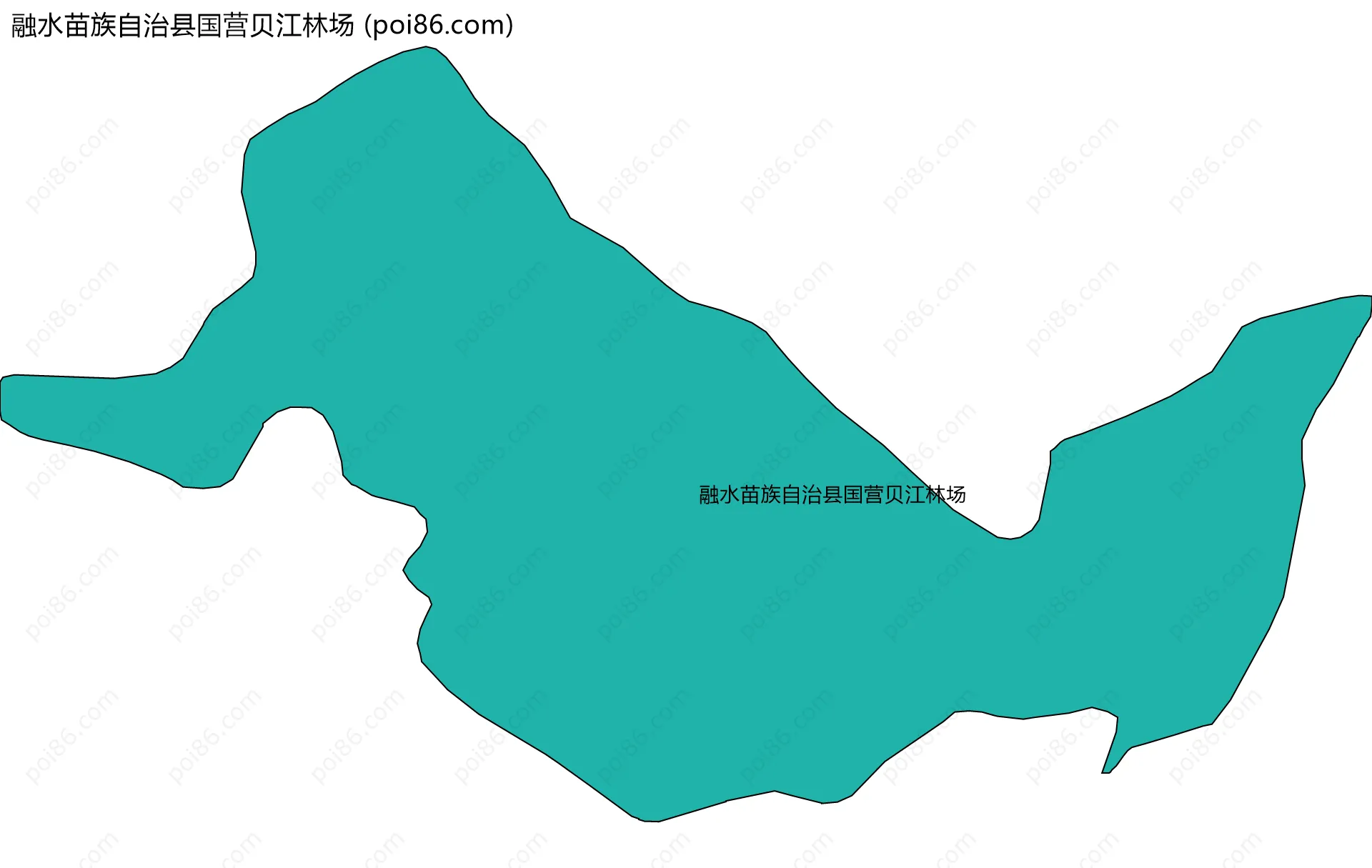 融水苗族自治县国营贝江林场边界地图