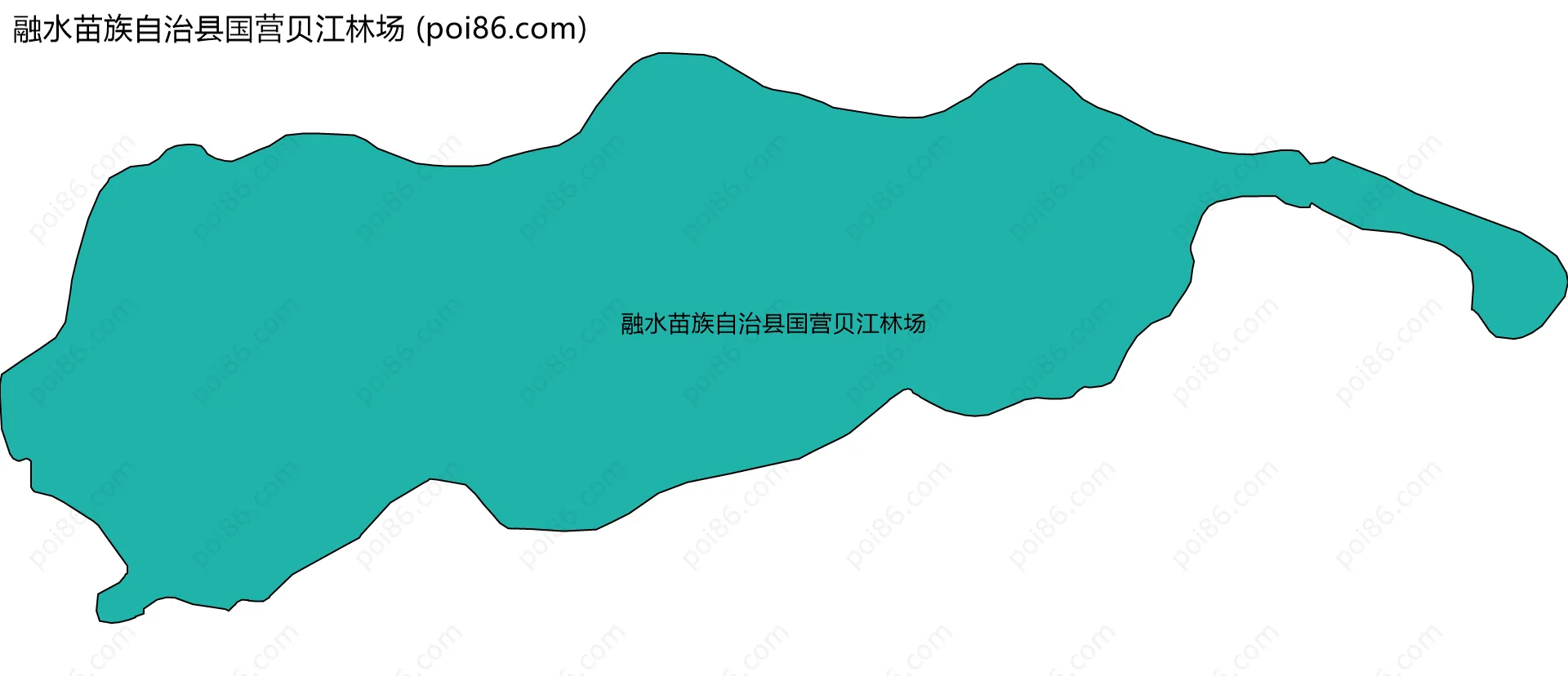 融水苗族自治县国营贝江林场边界地图