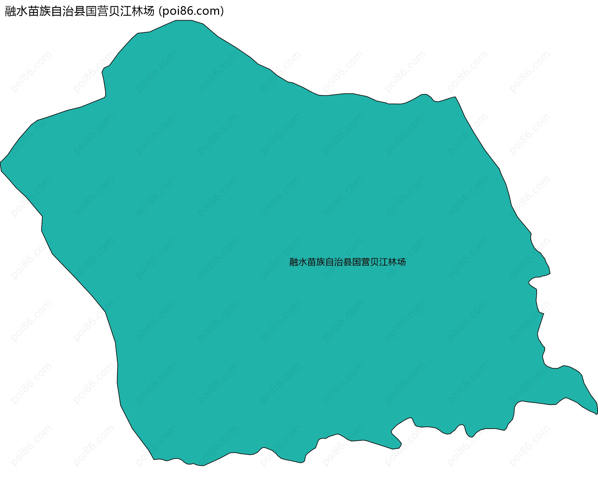 融水苗族自治县国营贝江林场边界地图