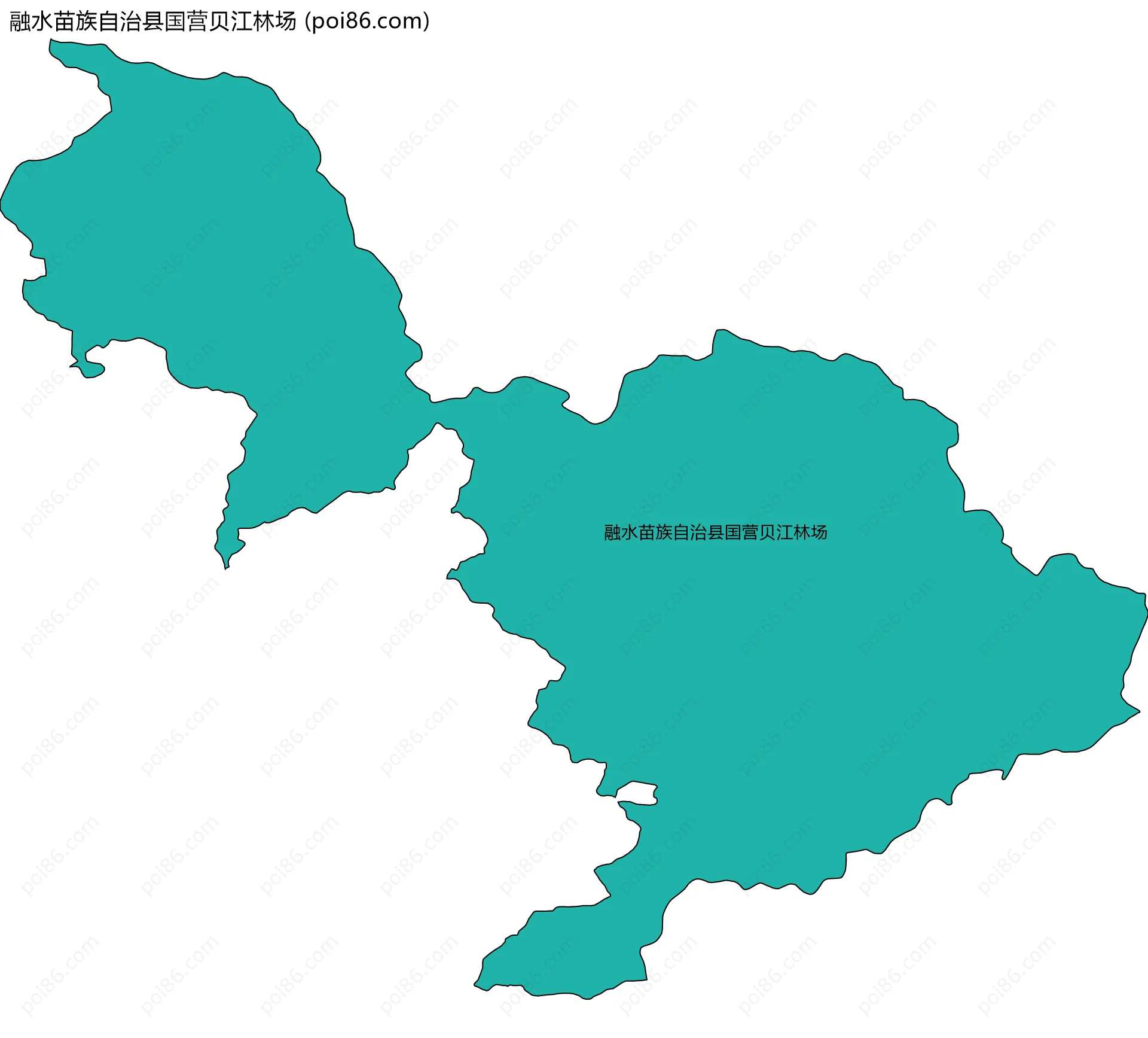 融水苗族自治县国营贝江林场边界地图