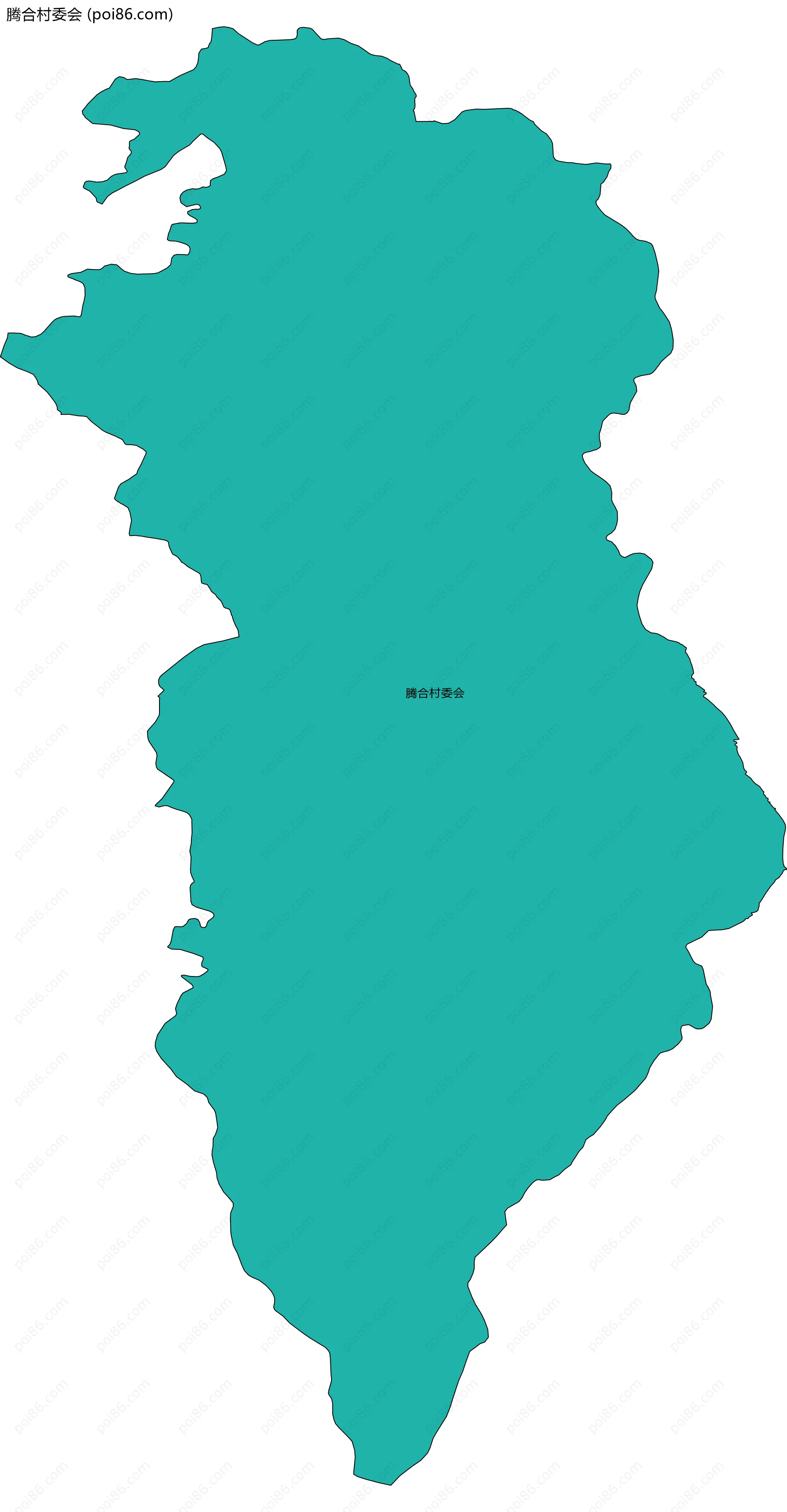 腾合村委会边界地图