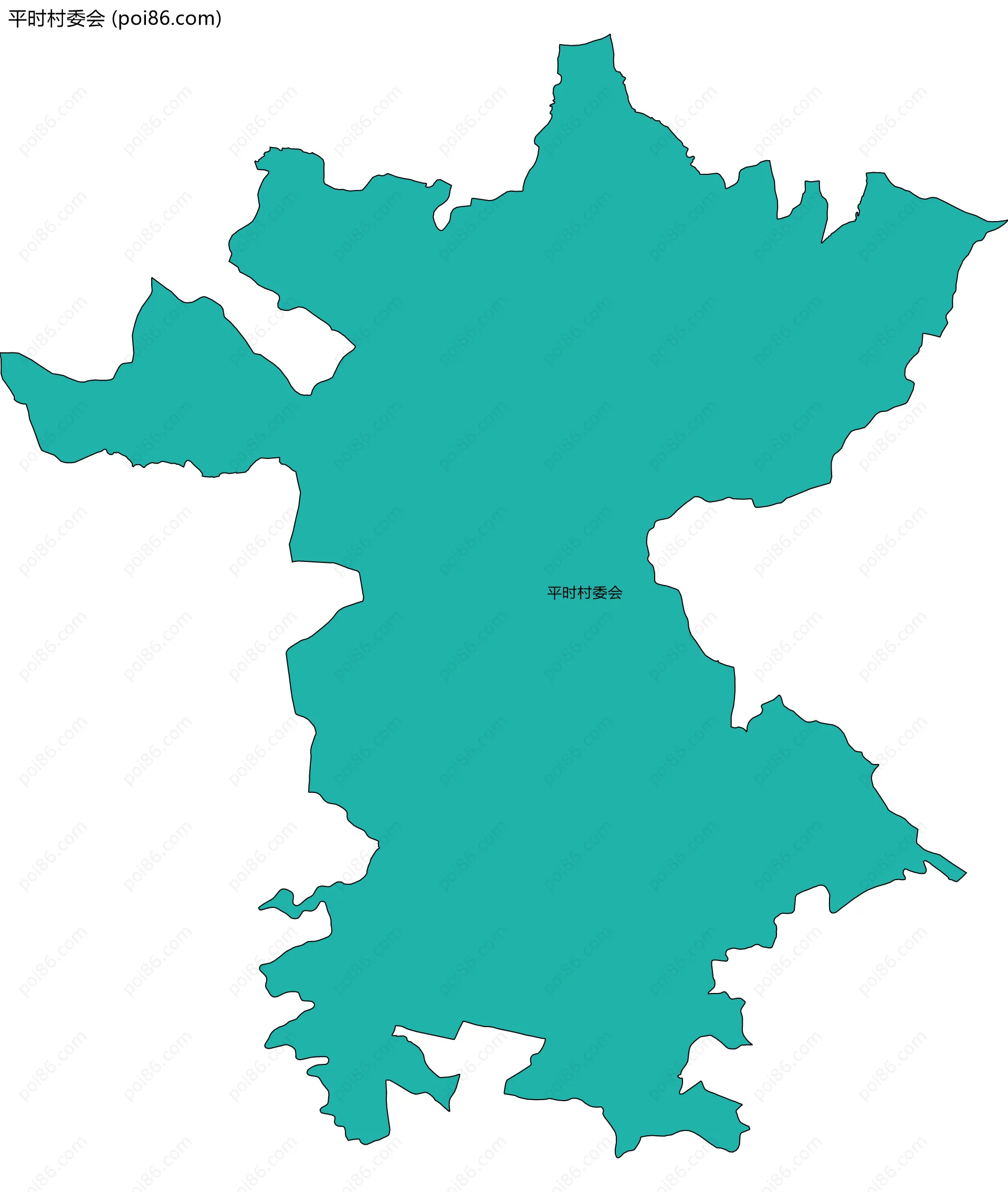 平时村委会边界地图