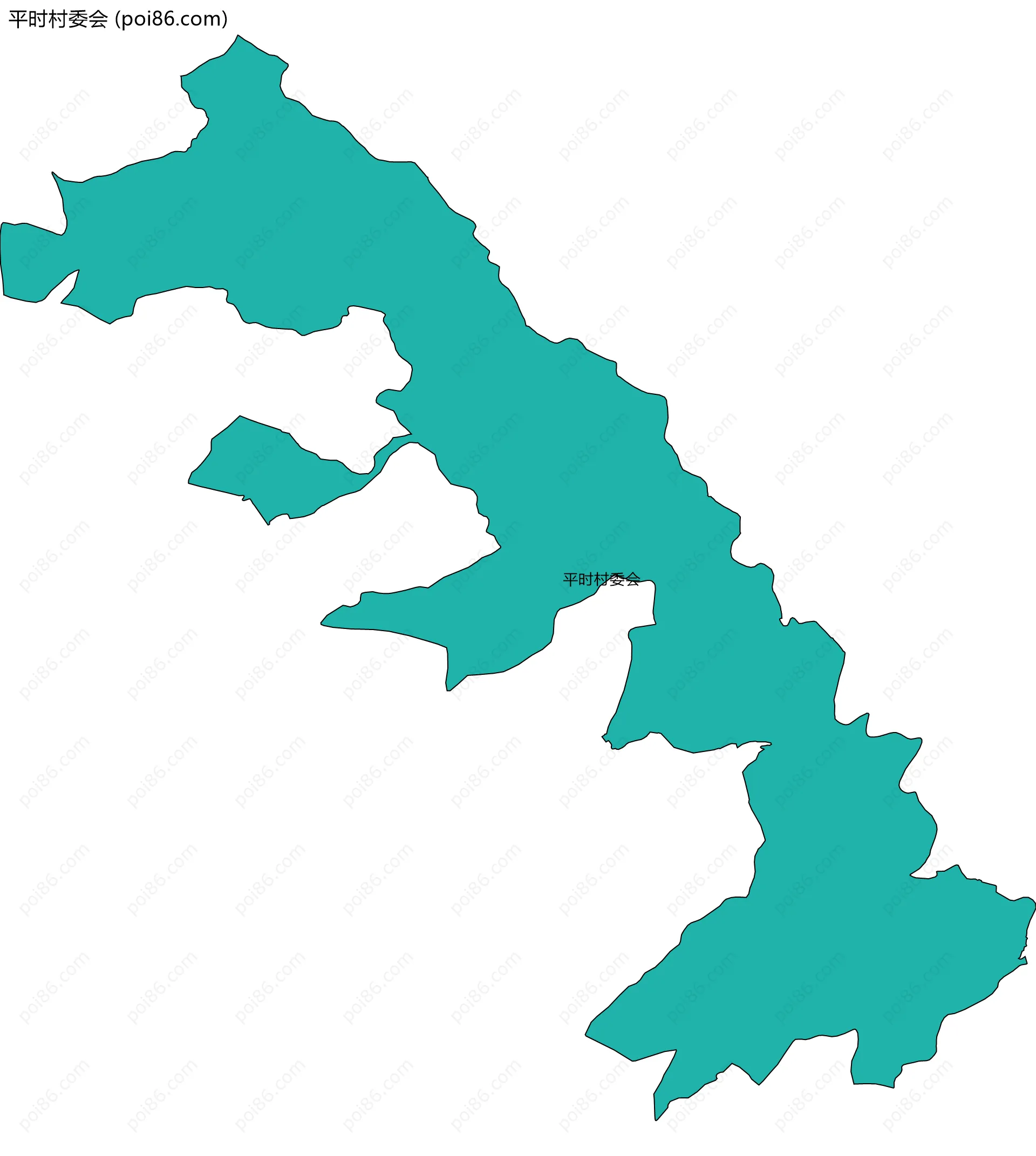平时村委会边界地图