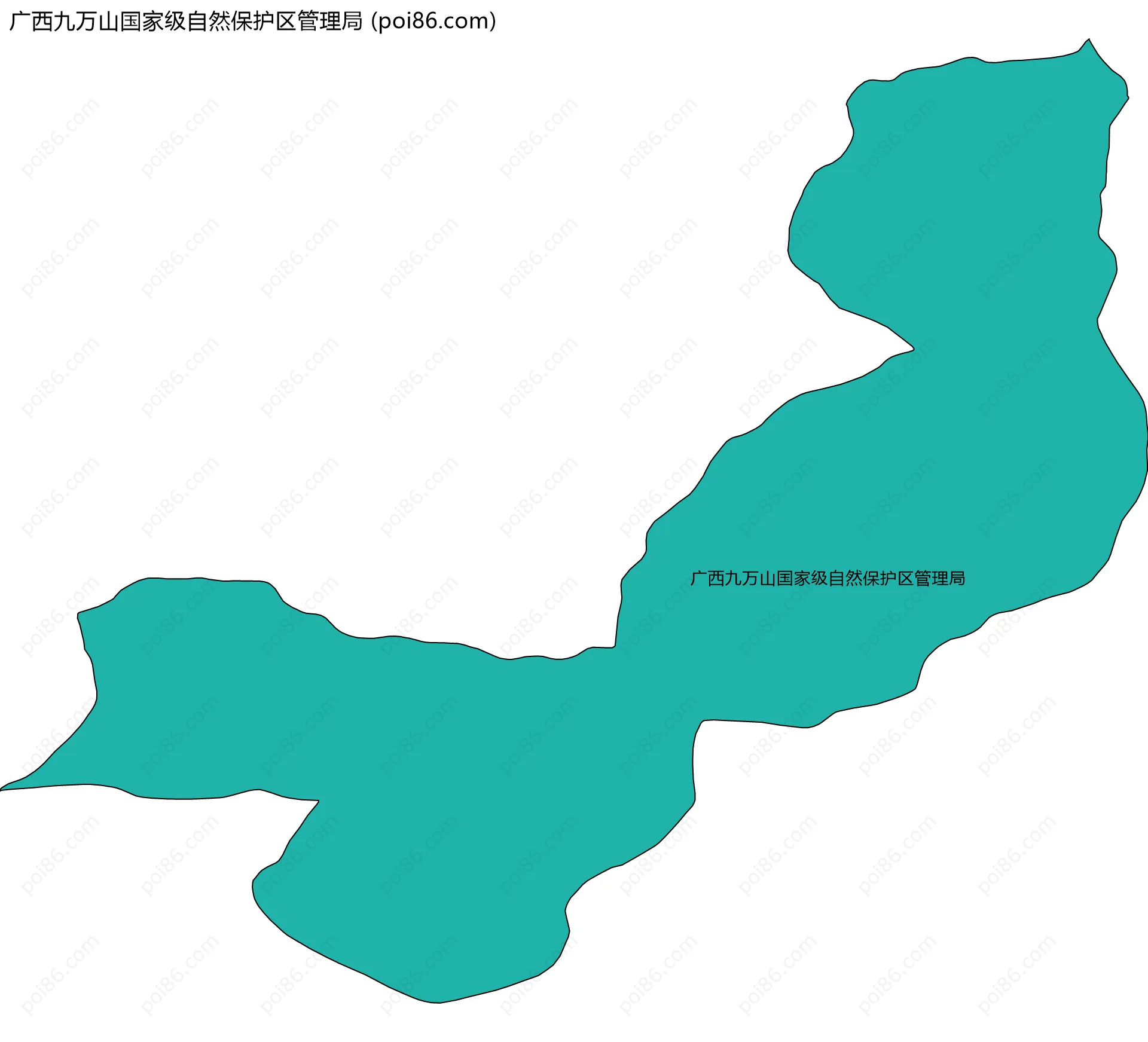 广西九万山国家级自然保护区管理局边界地图