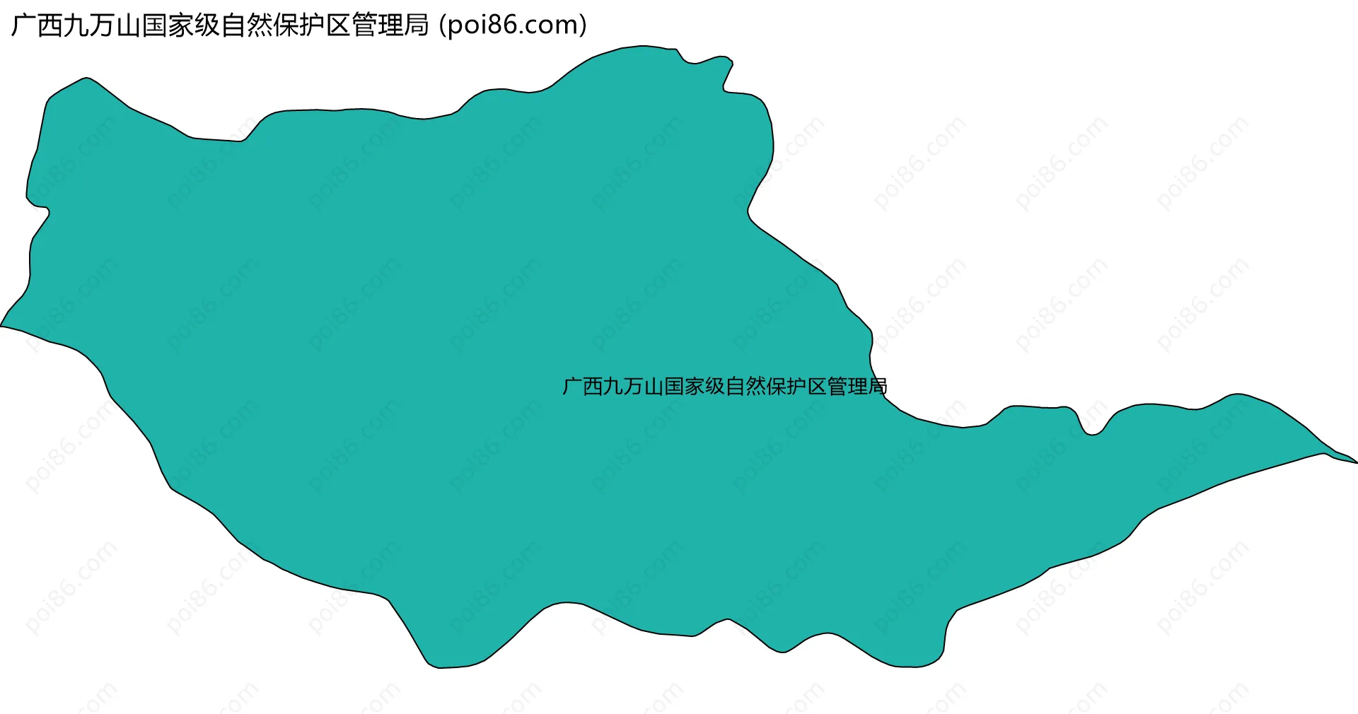 广西九万山国家级自然保护区管理局边界地图