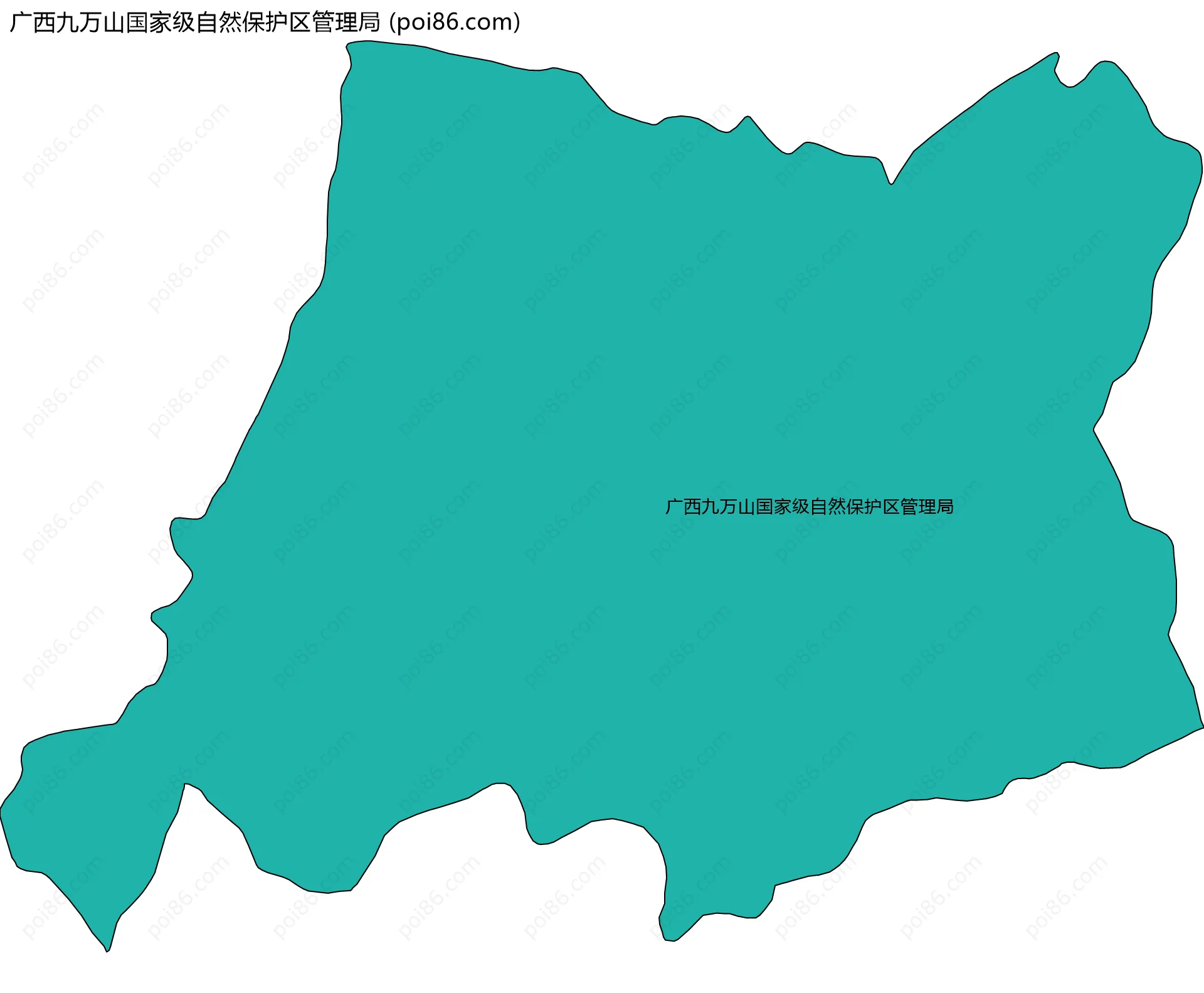 广西九万山国家级自然保护区管理局边界地图
