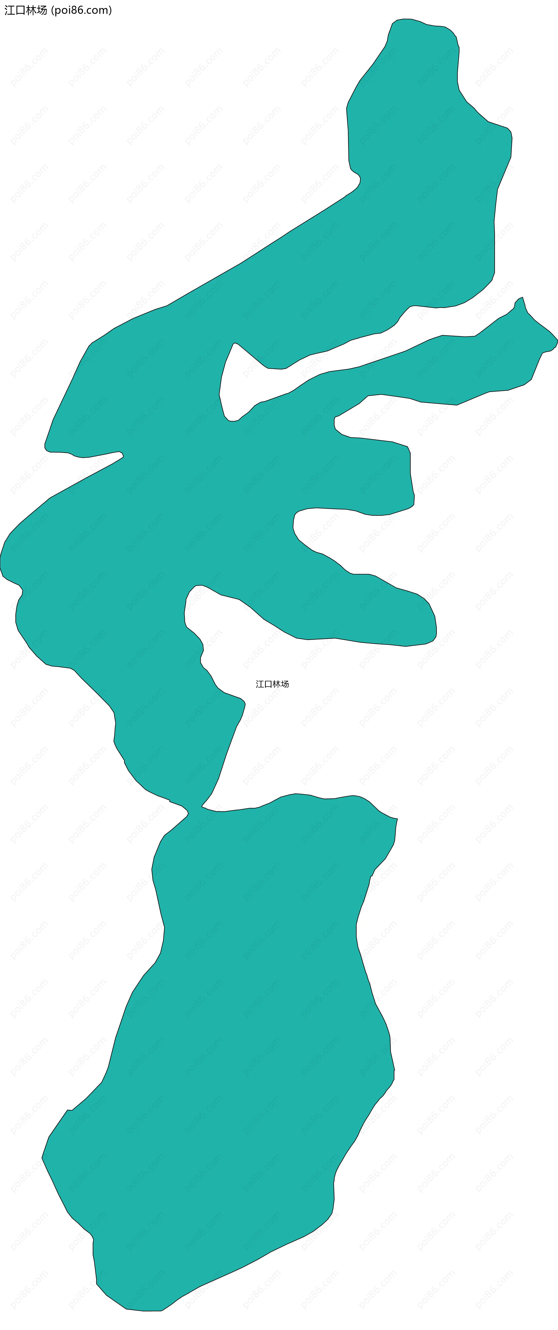 江口林场边界地图