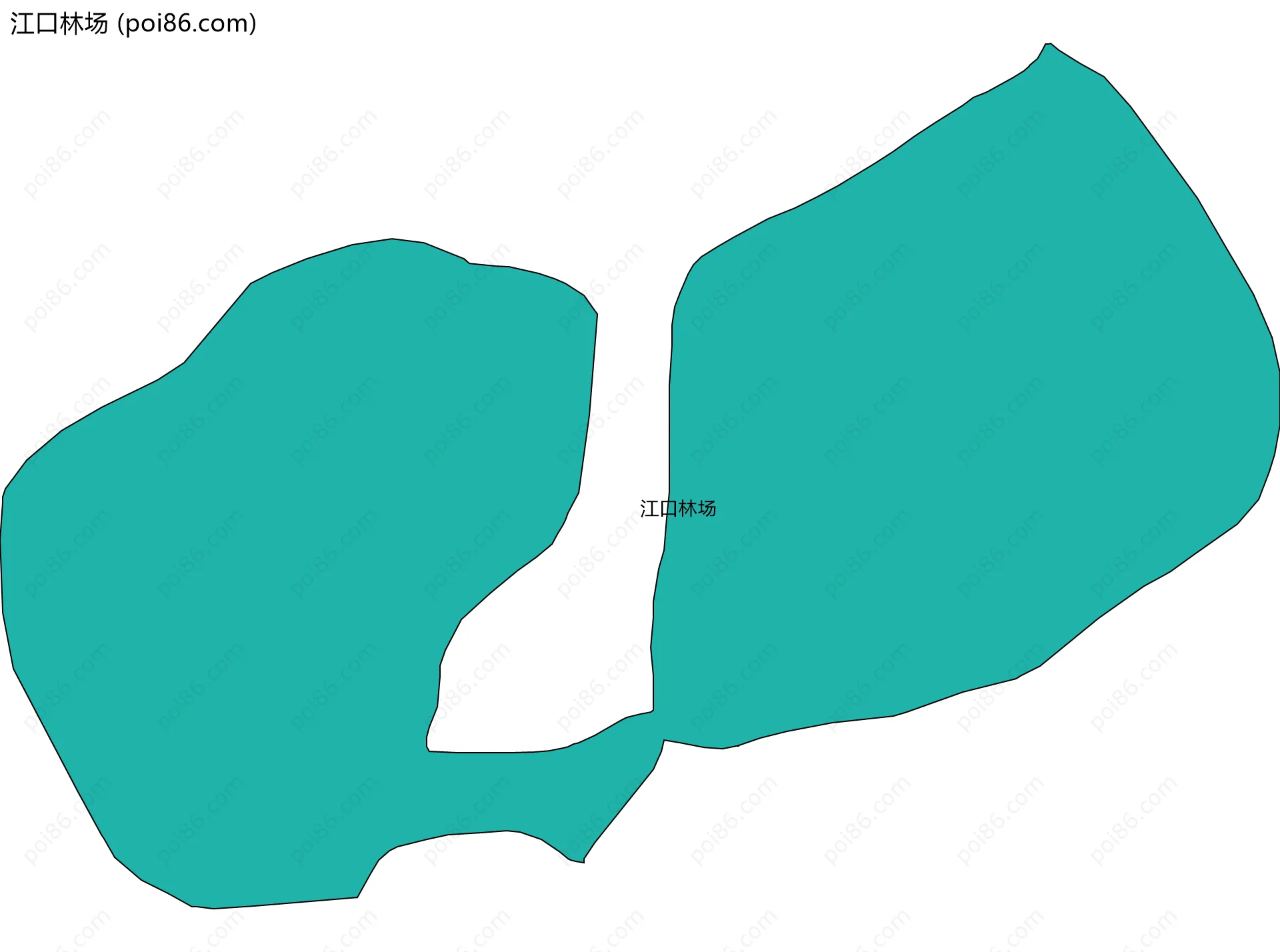 江口林场边界地图