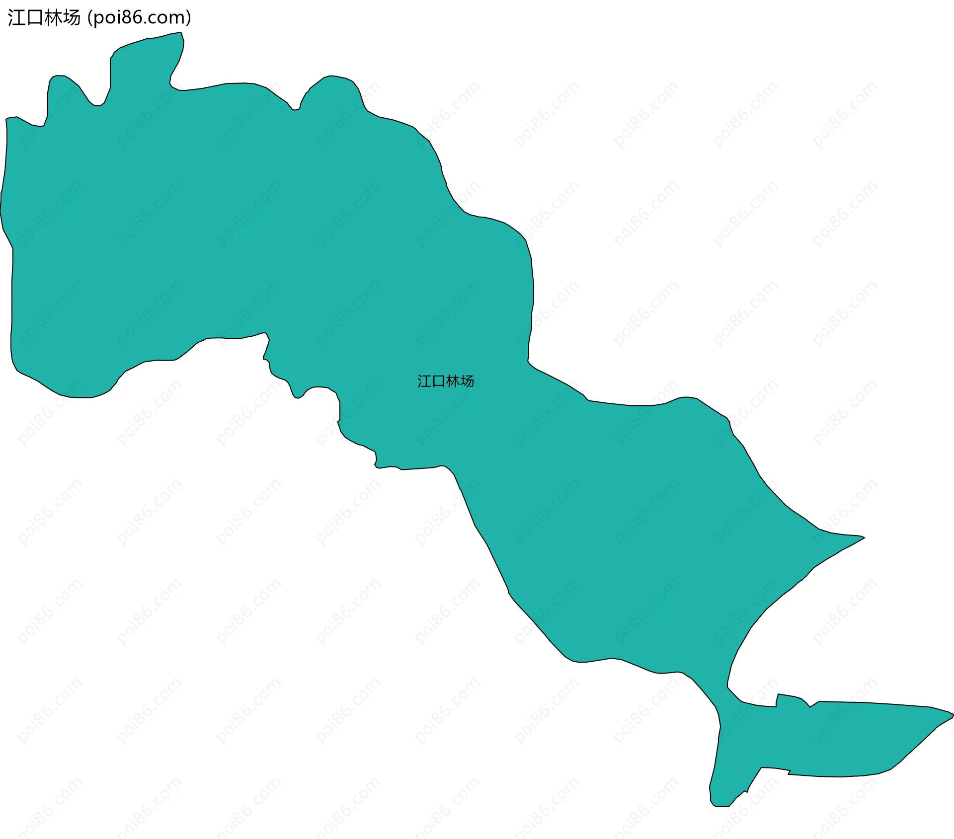 江口林场边界地图