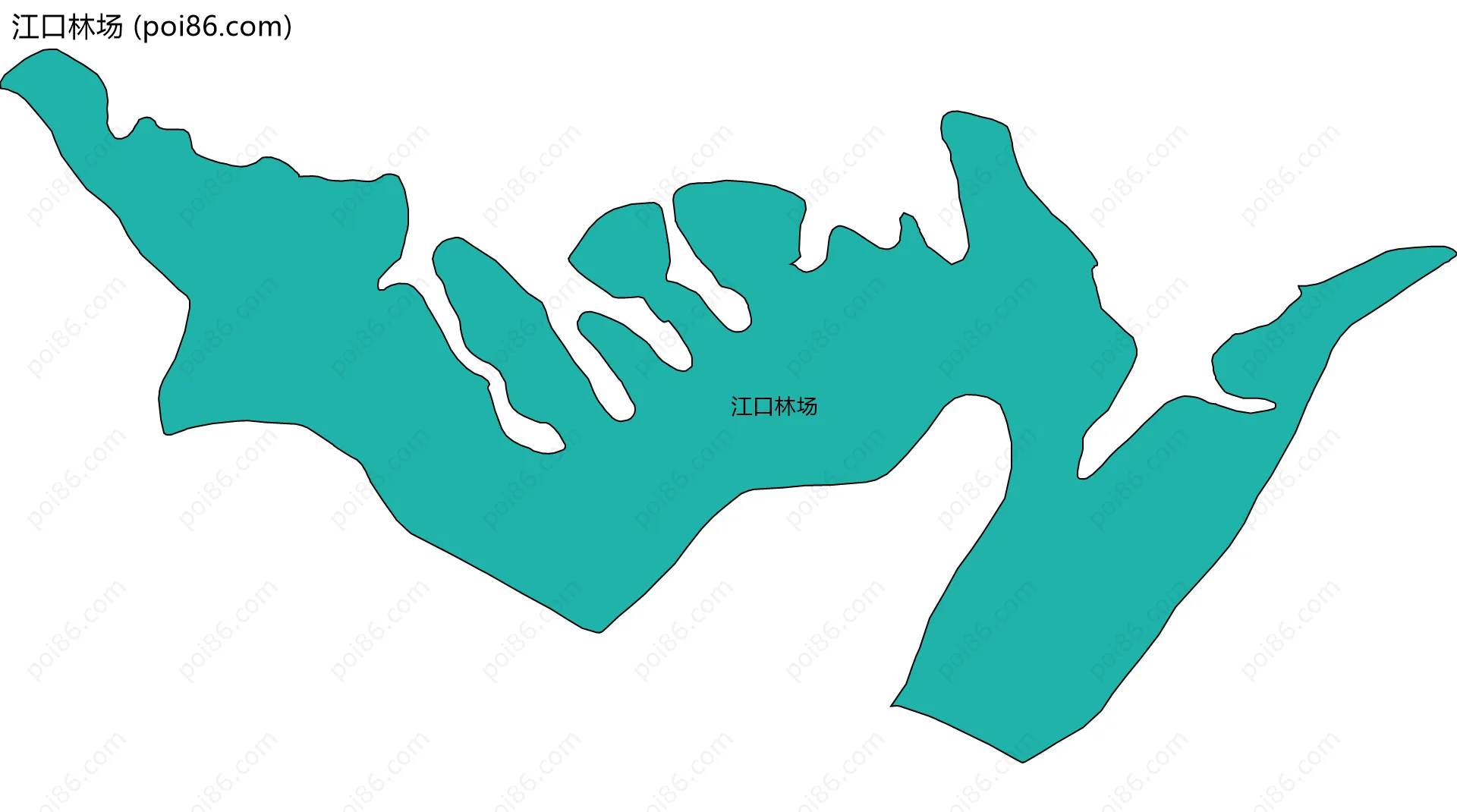 江口林场边界地图