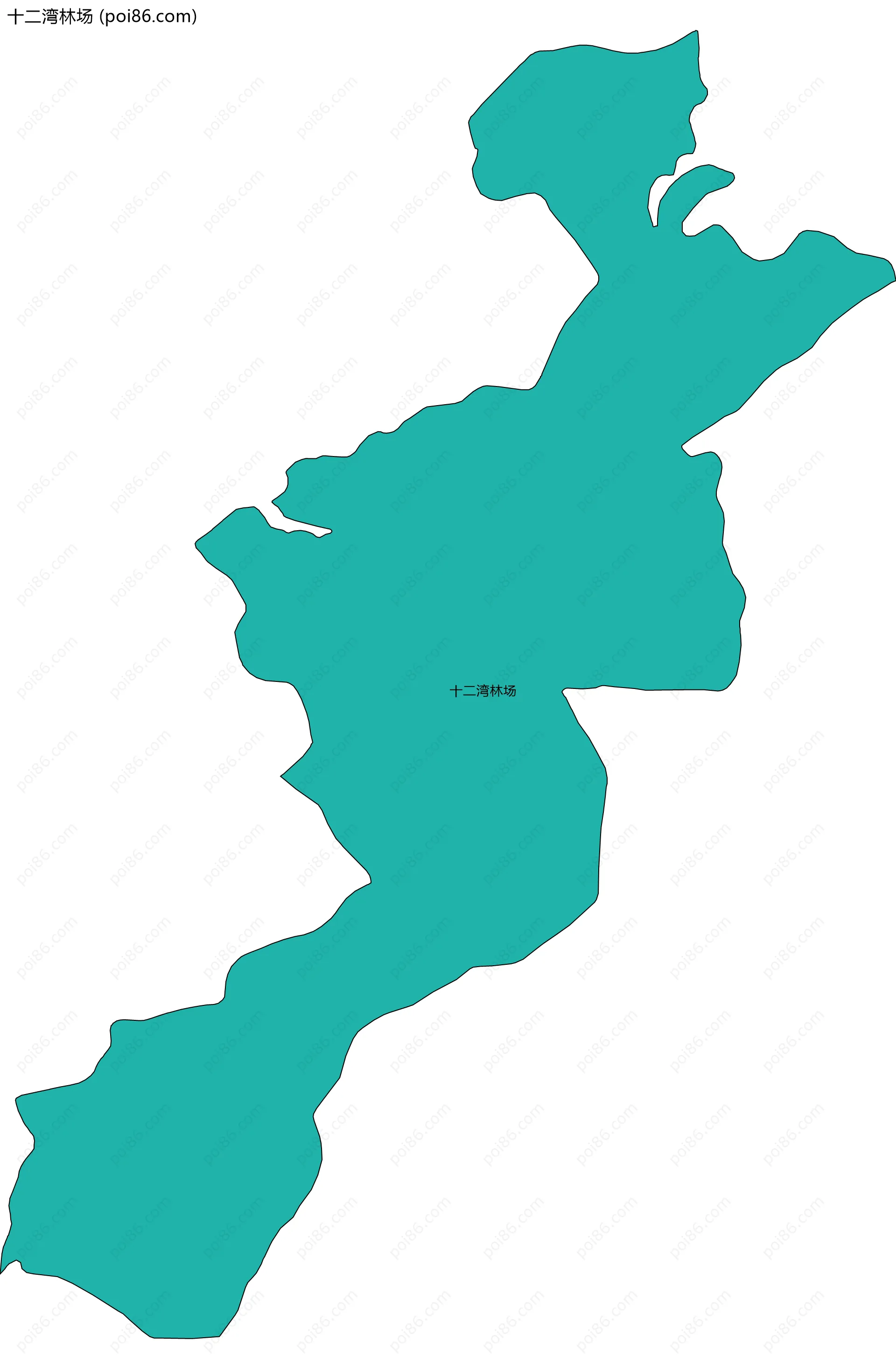 十二湾林场边界地图