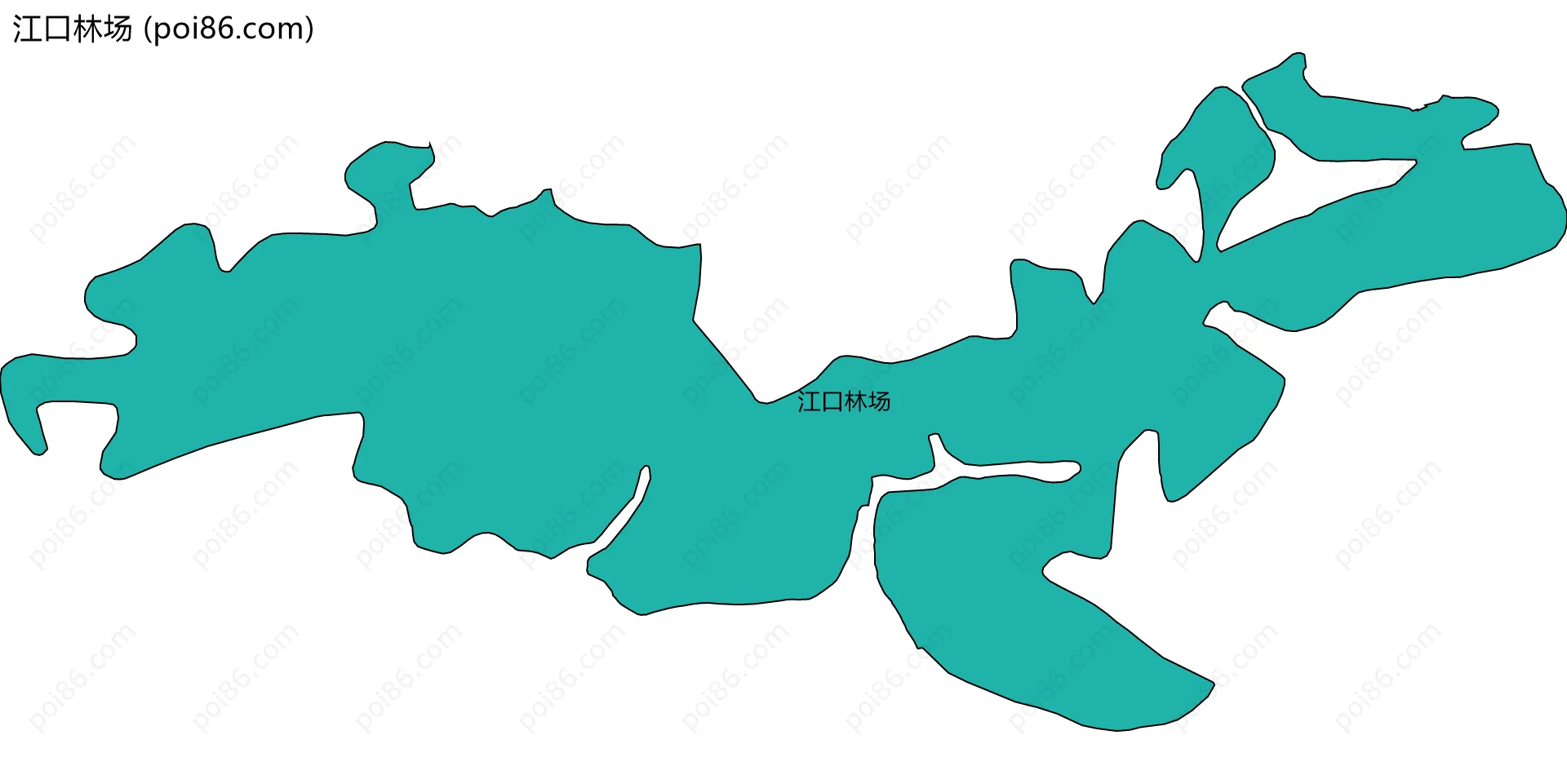 江口林场边界地图