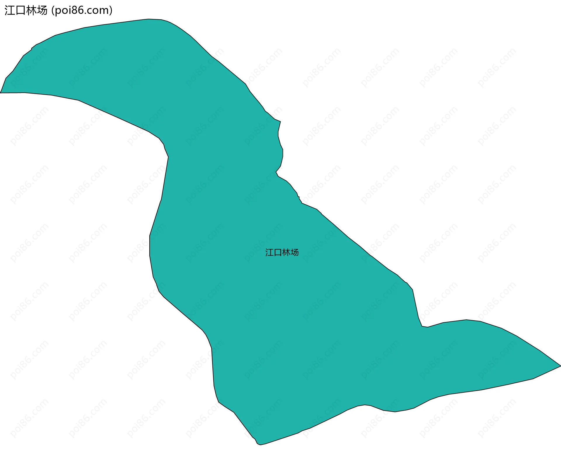 江口林场边界地图