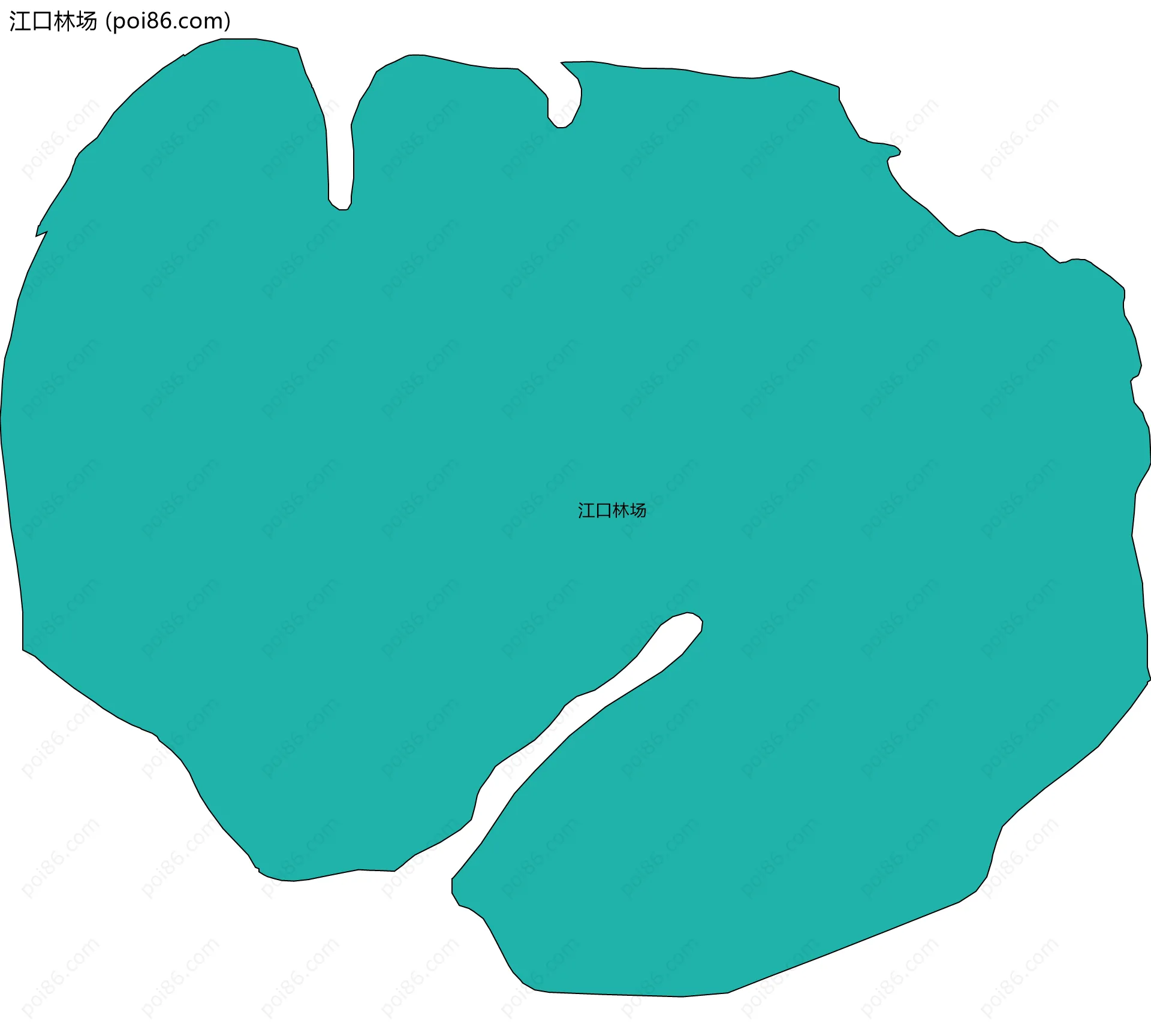 江口林场边界地图