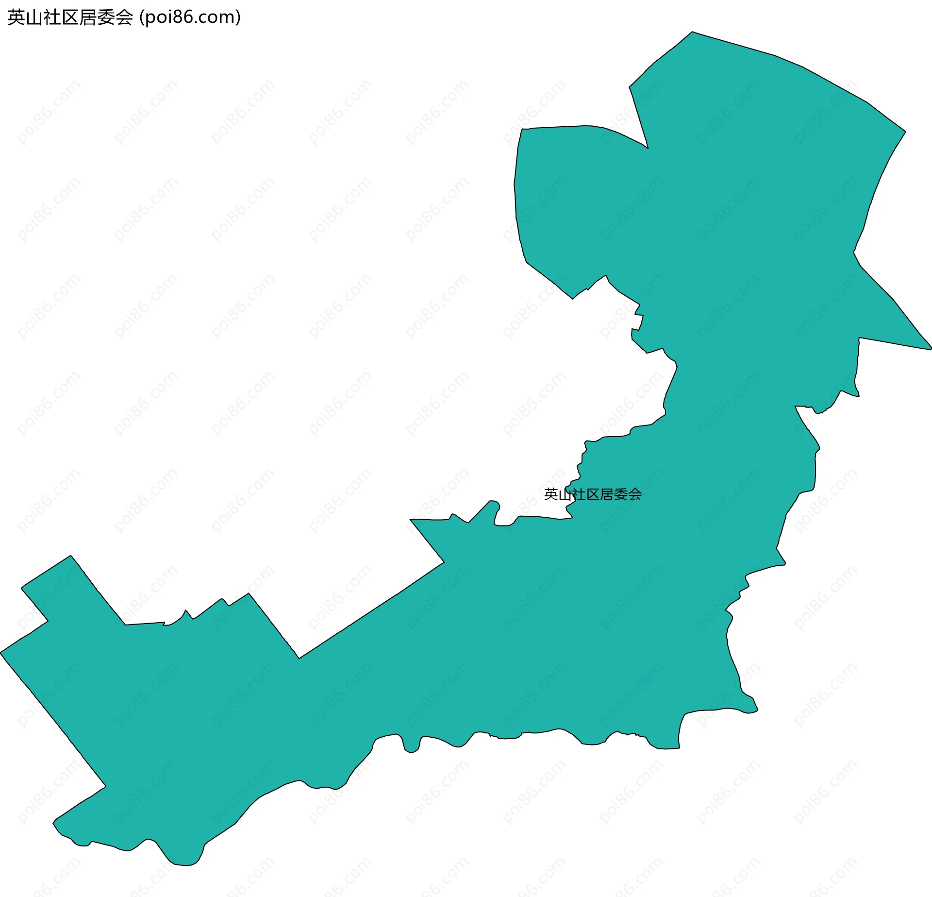 英山社区居委会边界地图