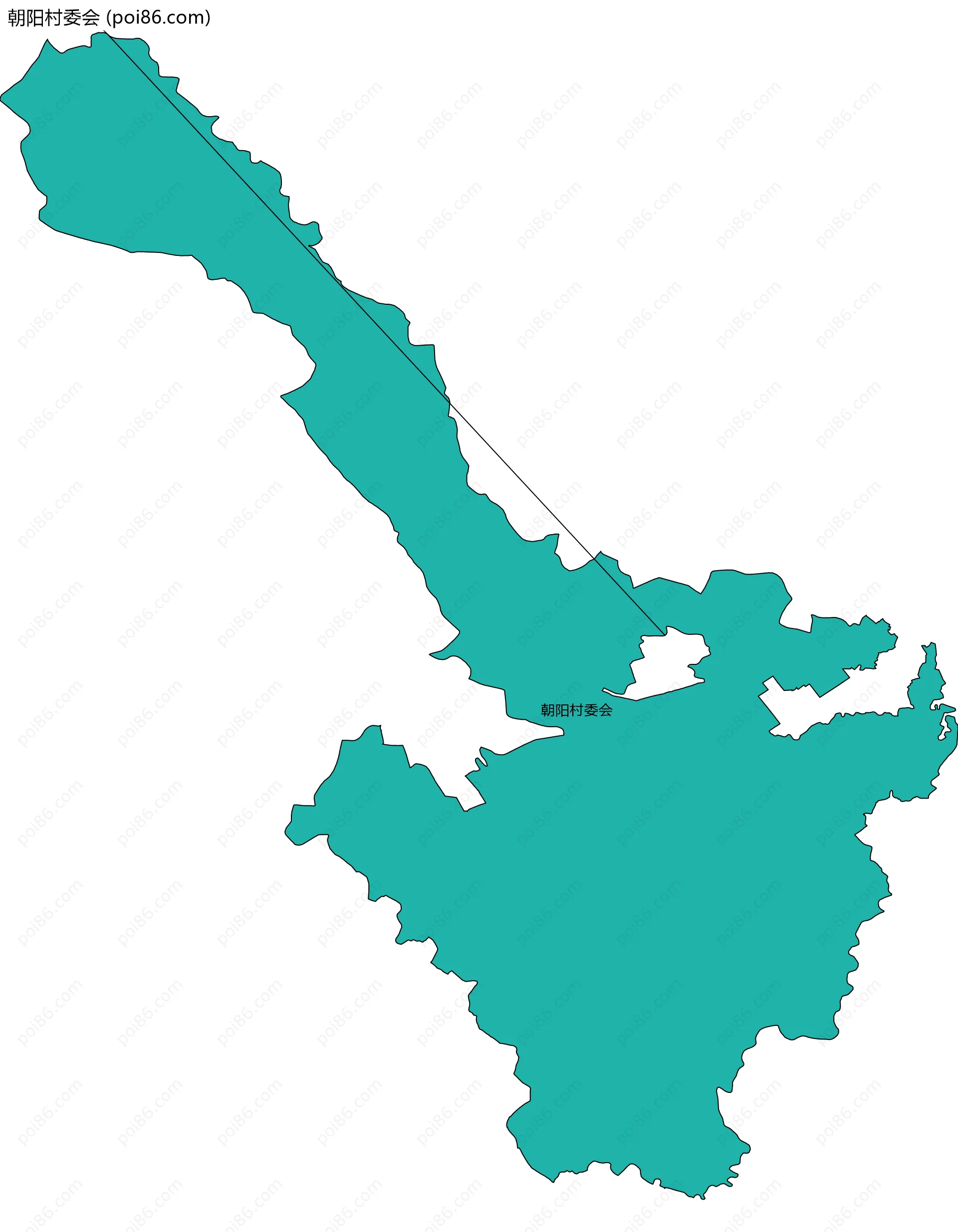 朝阳村委会边界地图