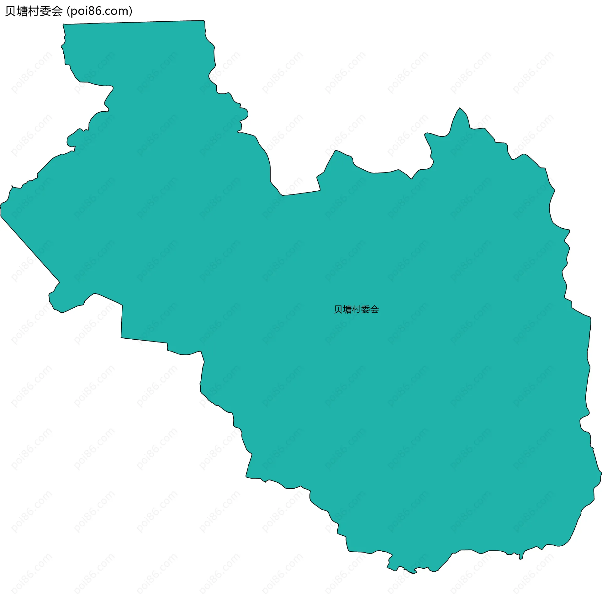 贝塘村委会边界地图