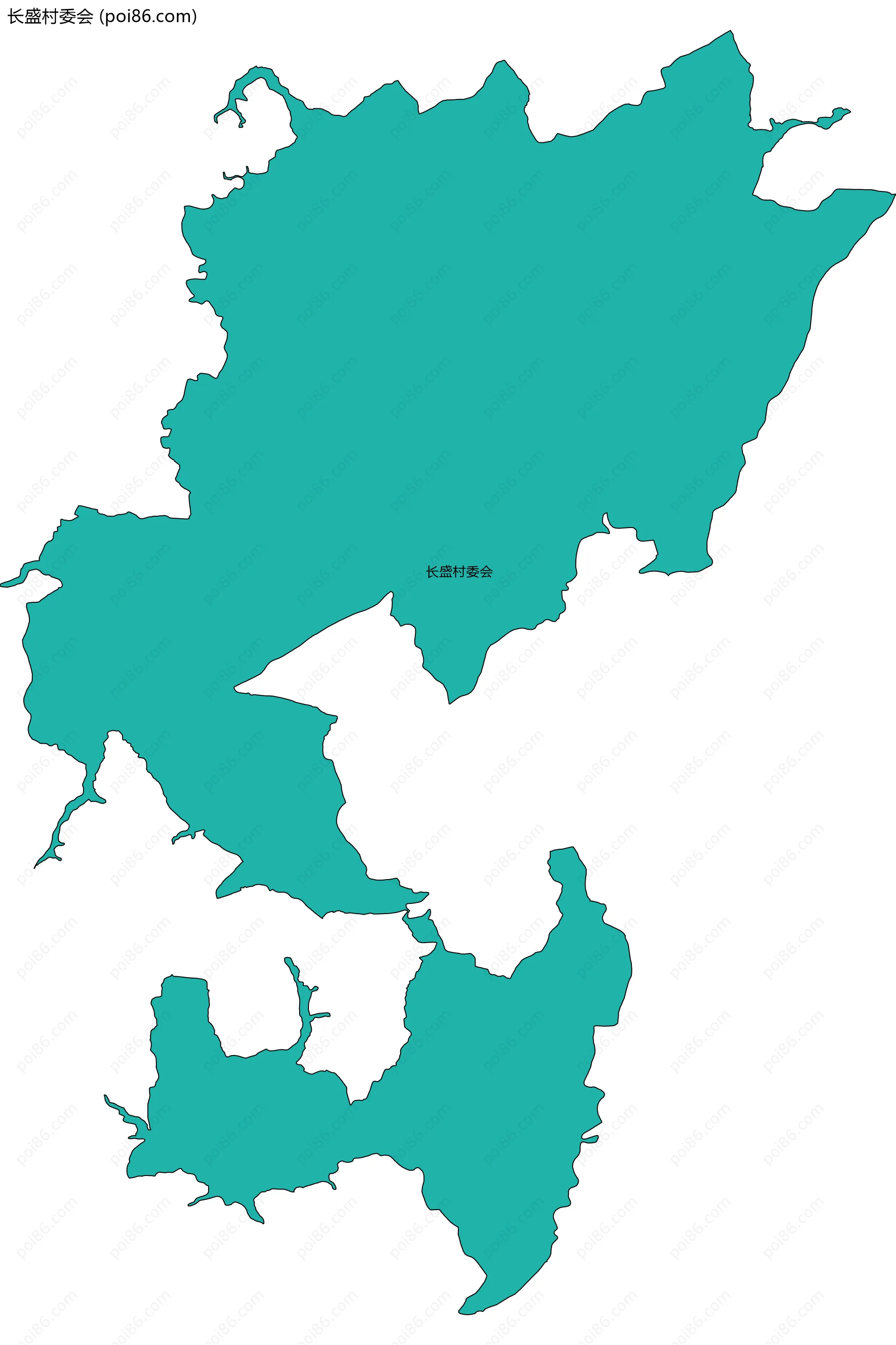 长盛村委会边界地图