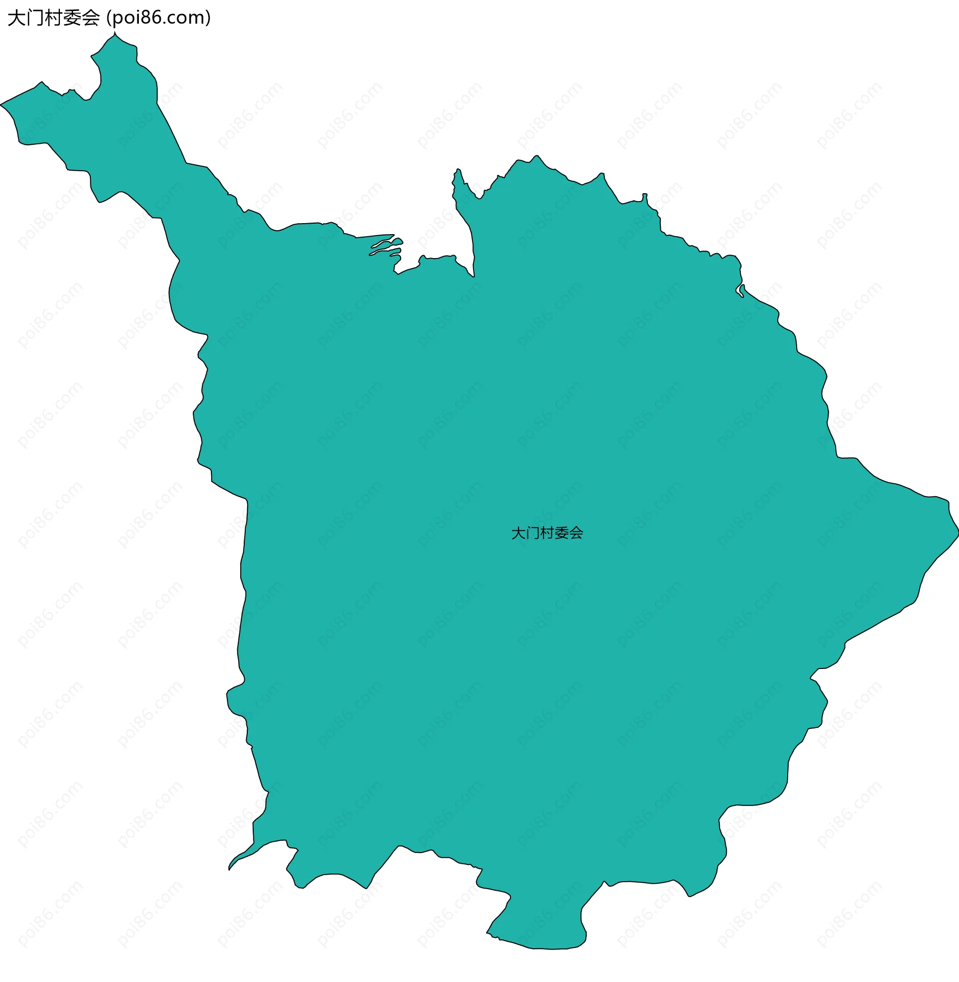 大门村委会边界地图